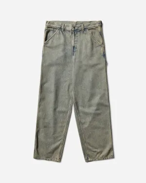 Men'S Og Single Knee Pants Blue / Leather (Garment Dyed) Comfortable Scallop Comfortable Design Formulation