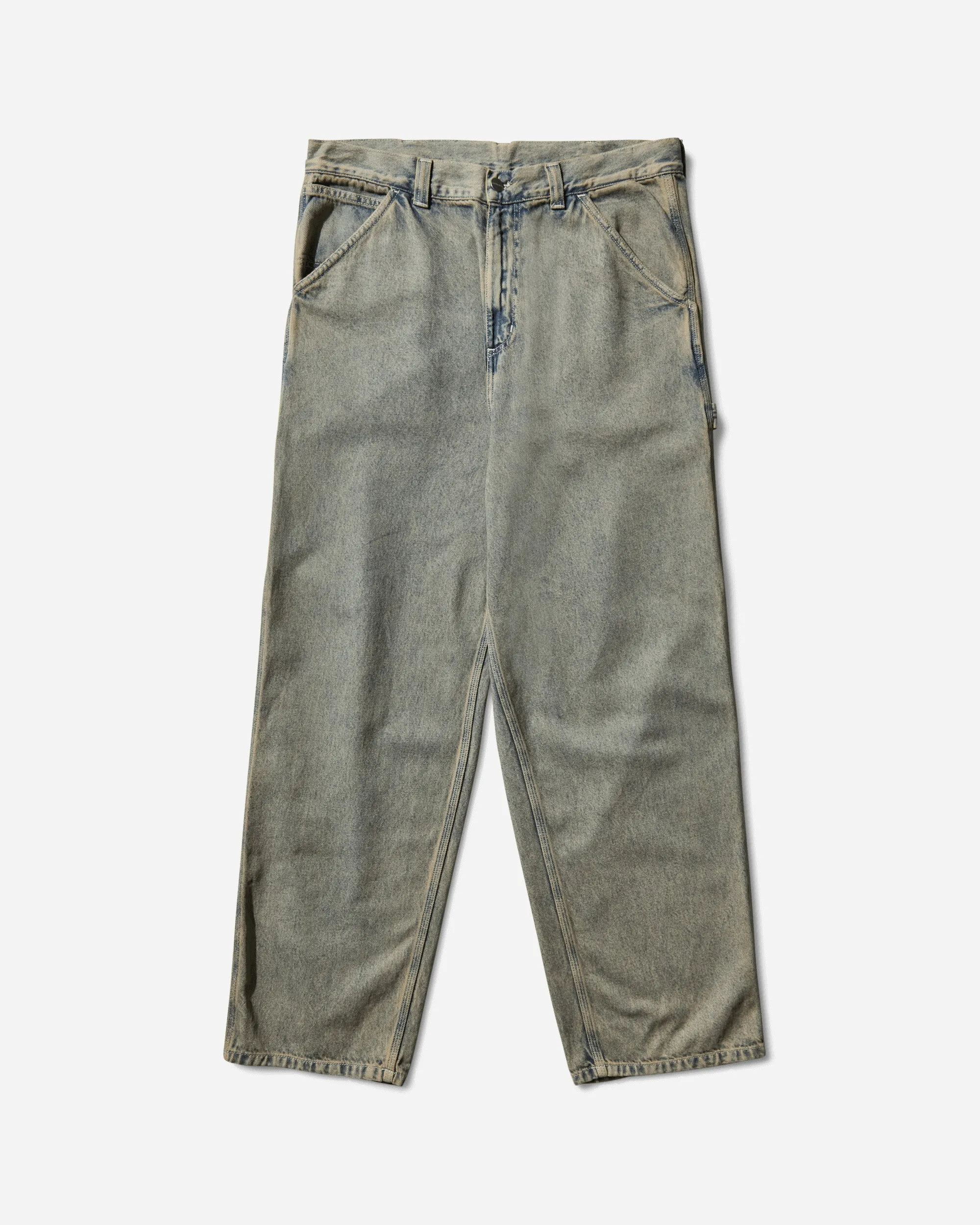 Men'S Og Single Knee Pants Blue / Leather (Garment Dyed) Comfortable Scallop Comfortable Design Formulation