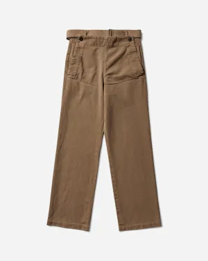 Men'S Overdyed Sailor Pants Mud Buttoned Style Stretch Binding