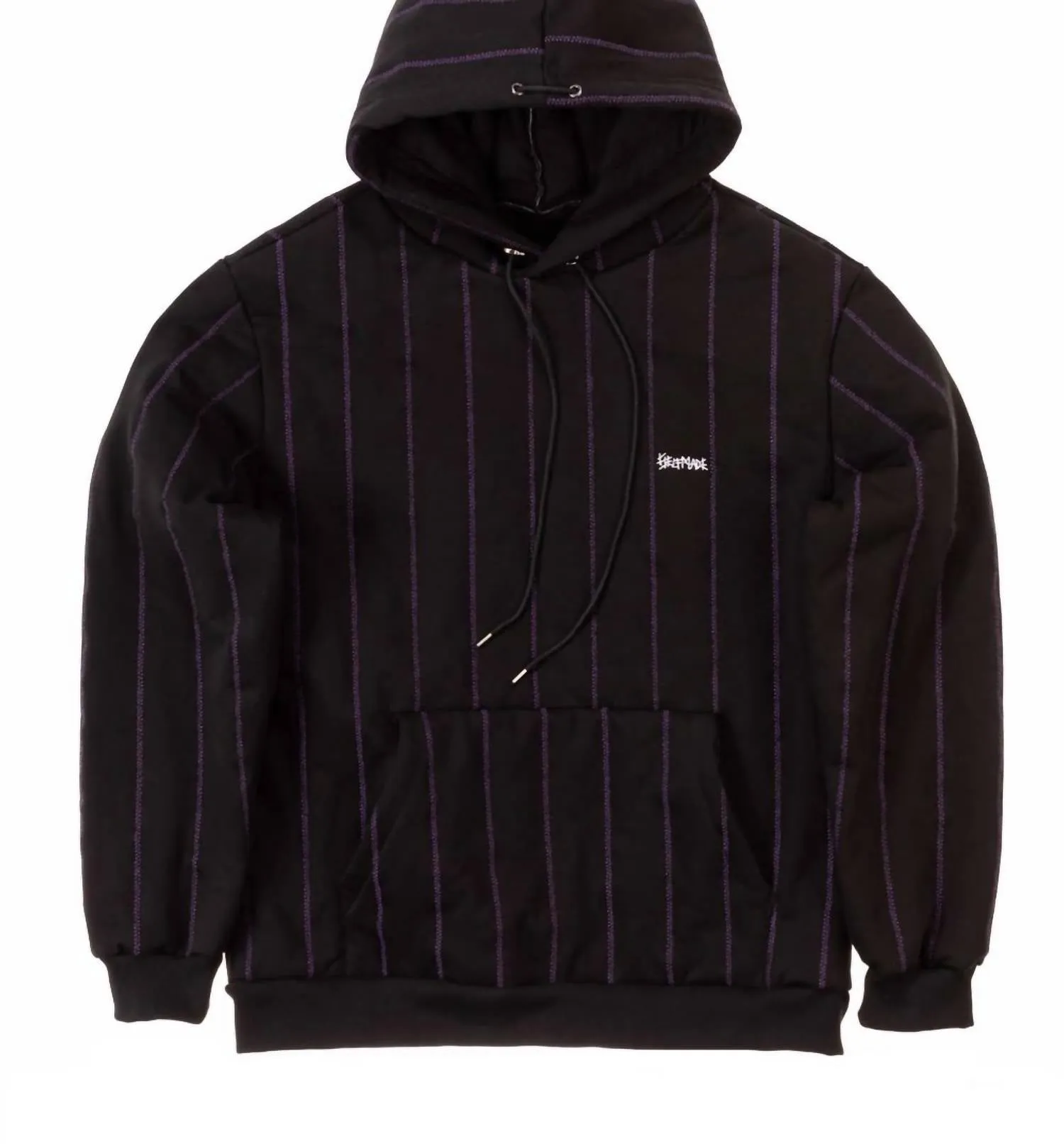 Veste à capuche matelassée pour homme en noir
