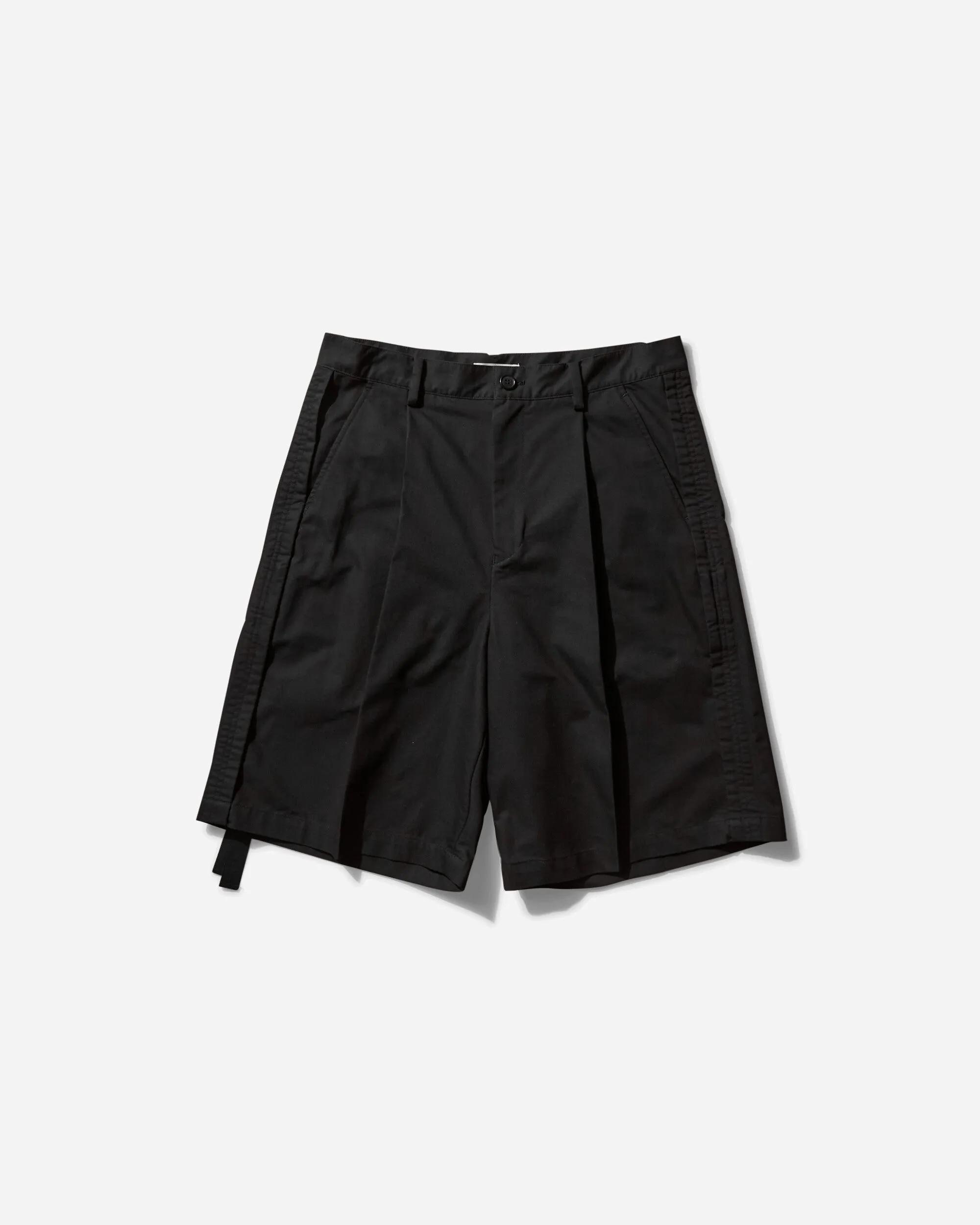 Men'S Pleated Shorts Black Comfortable Collared Socks Comfortable Wool Blend