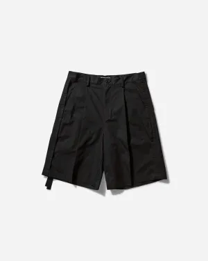 Men'S Pleated Shorts Black Comfortable Collared Socks Comfortable Wool Blend