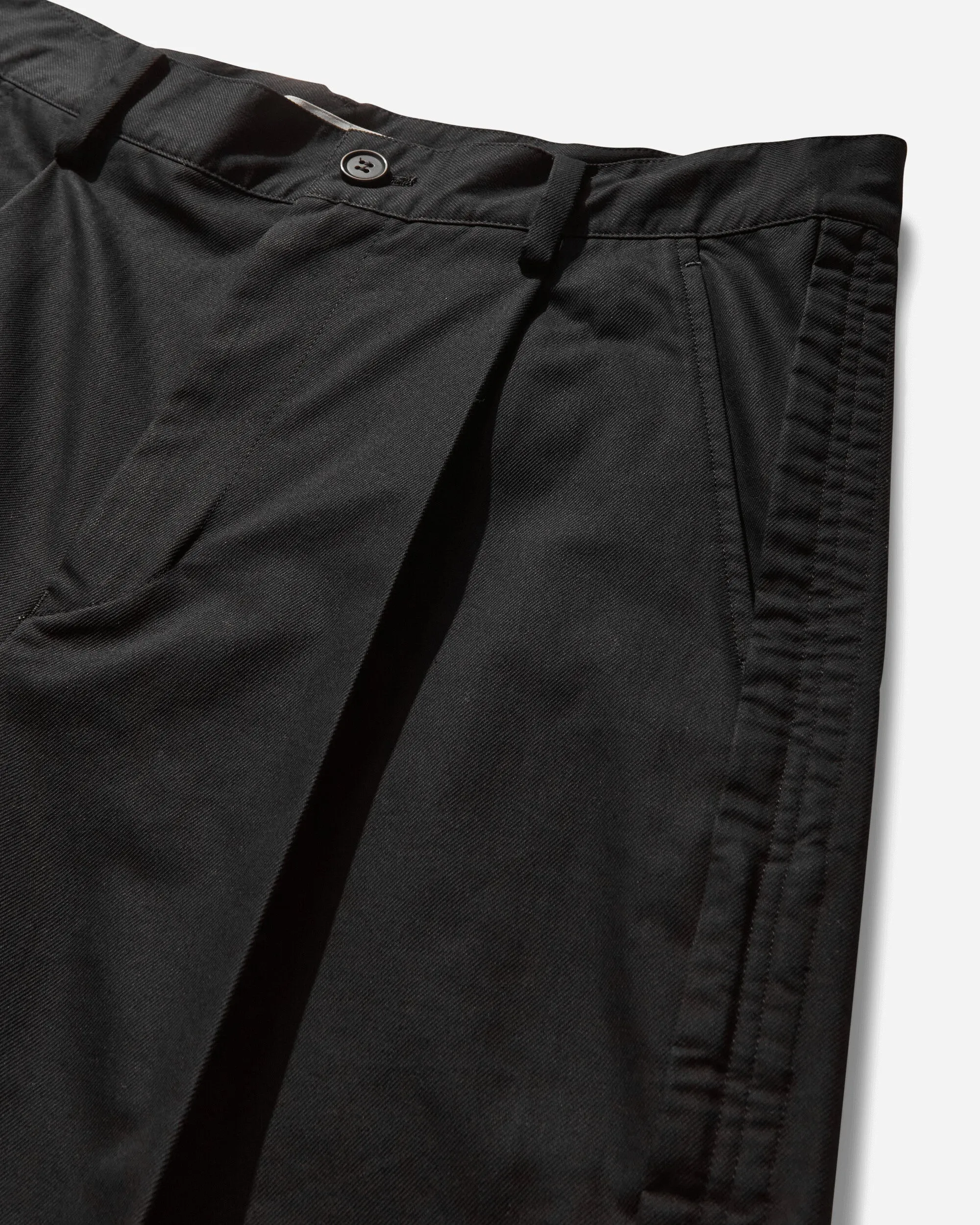 Stretch Velour Men'S Pleated Shorts Black