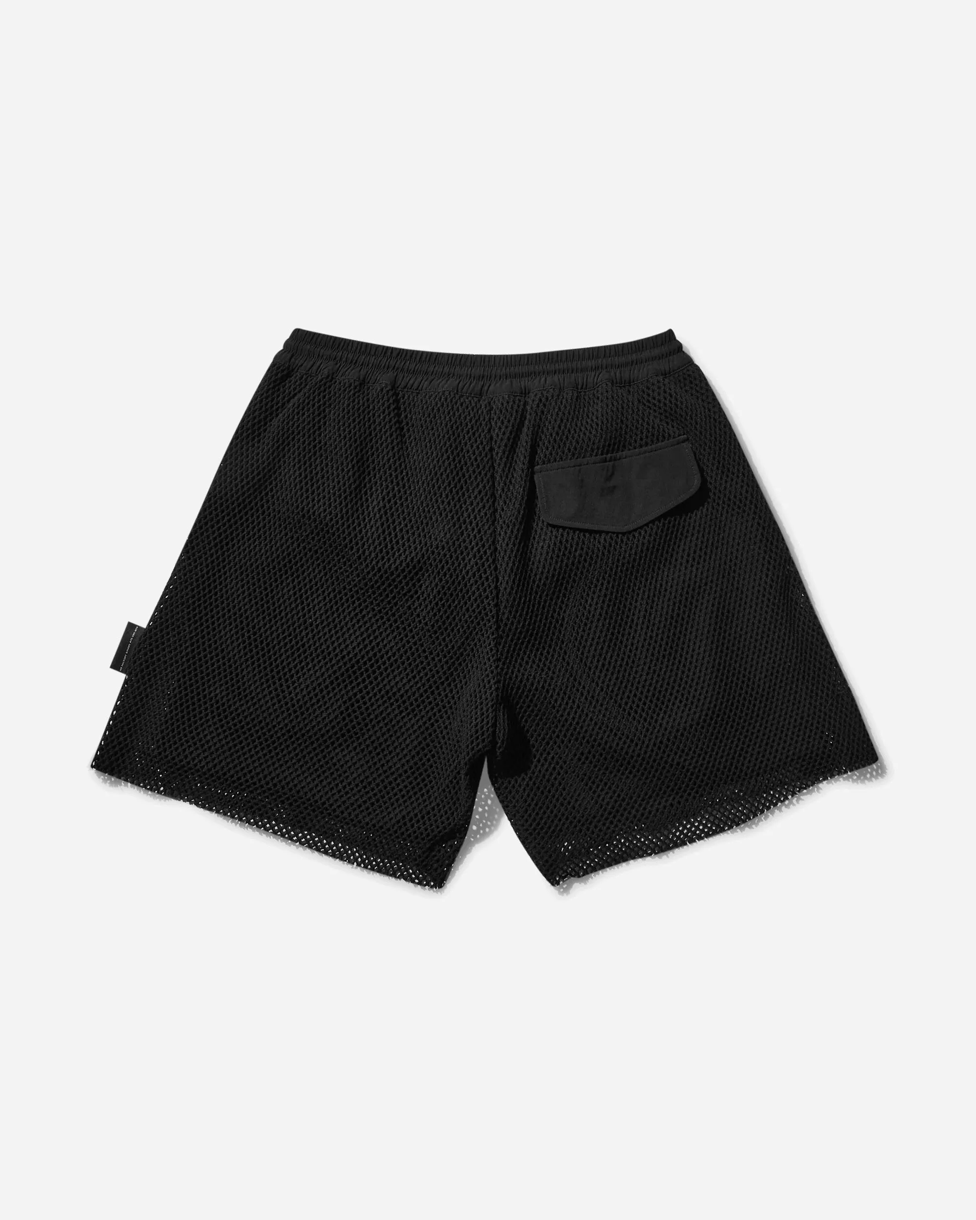 Men'S Plexus Mesh Layered Shorts Black Narrow Strap