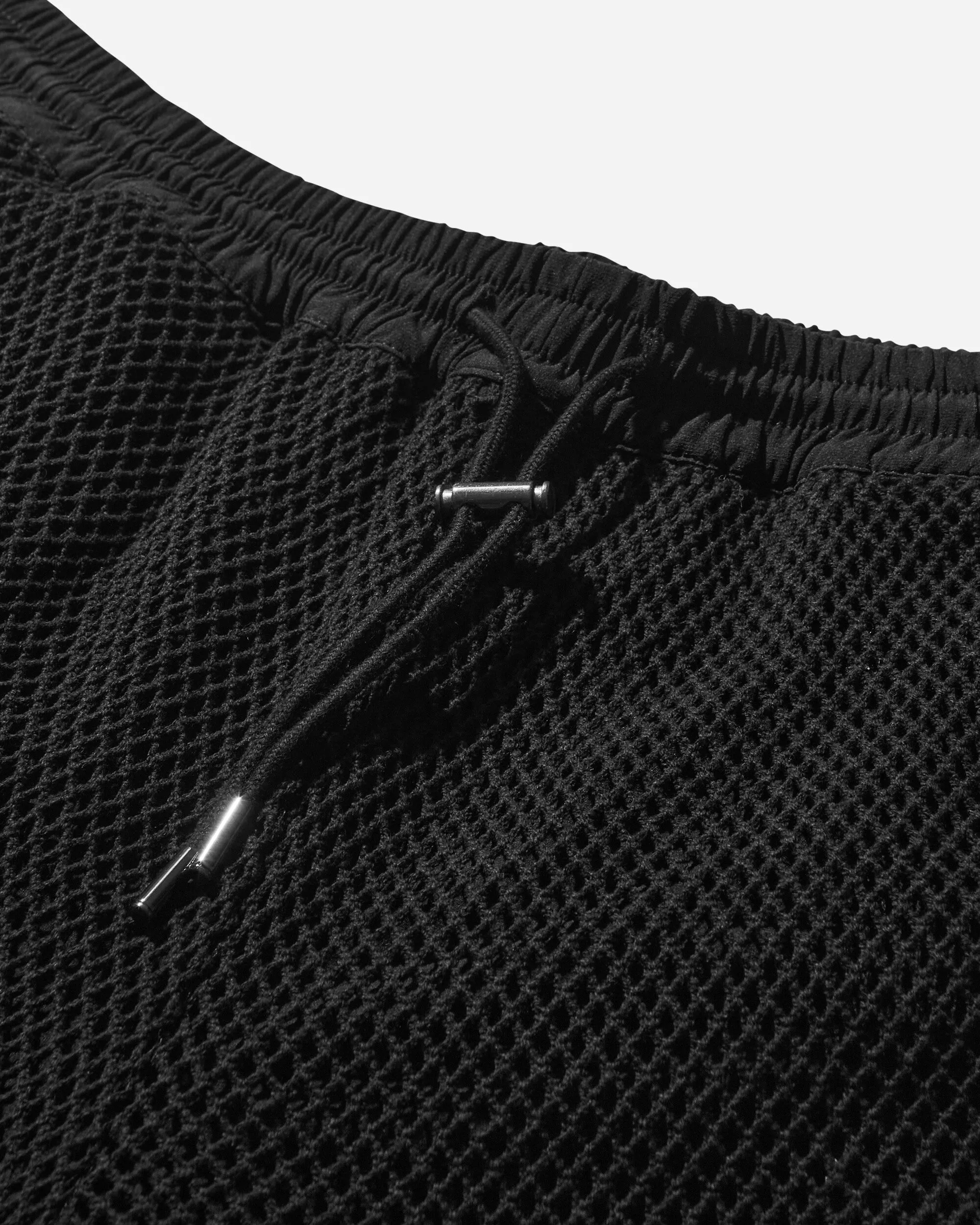 Gathered Back Anti-Fake TV Men'S Plexus Mesh Layered Shorts Black