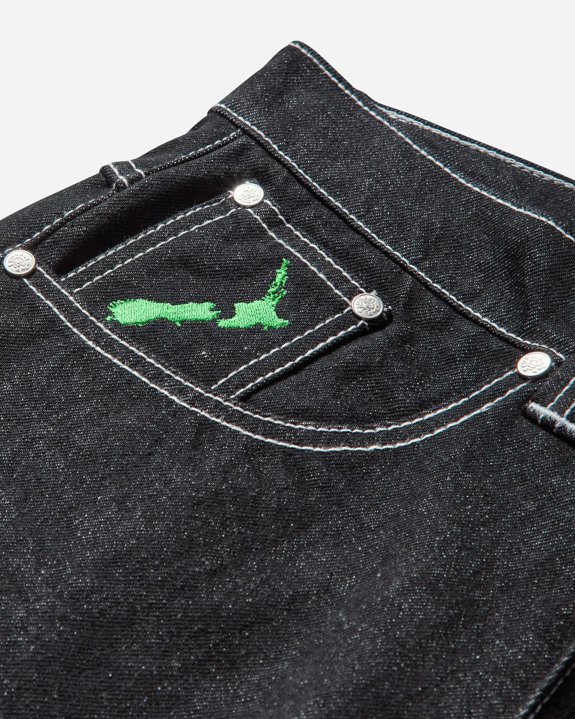 Long - Term Use Men'S Pocket Print Relaxed Denim Shorts Black