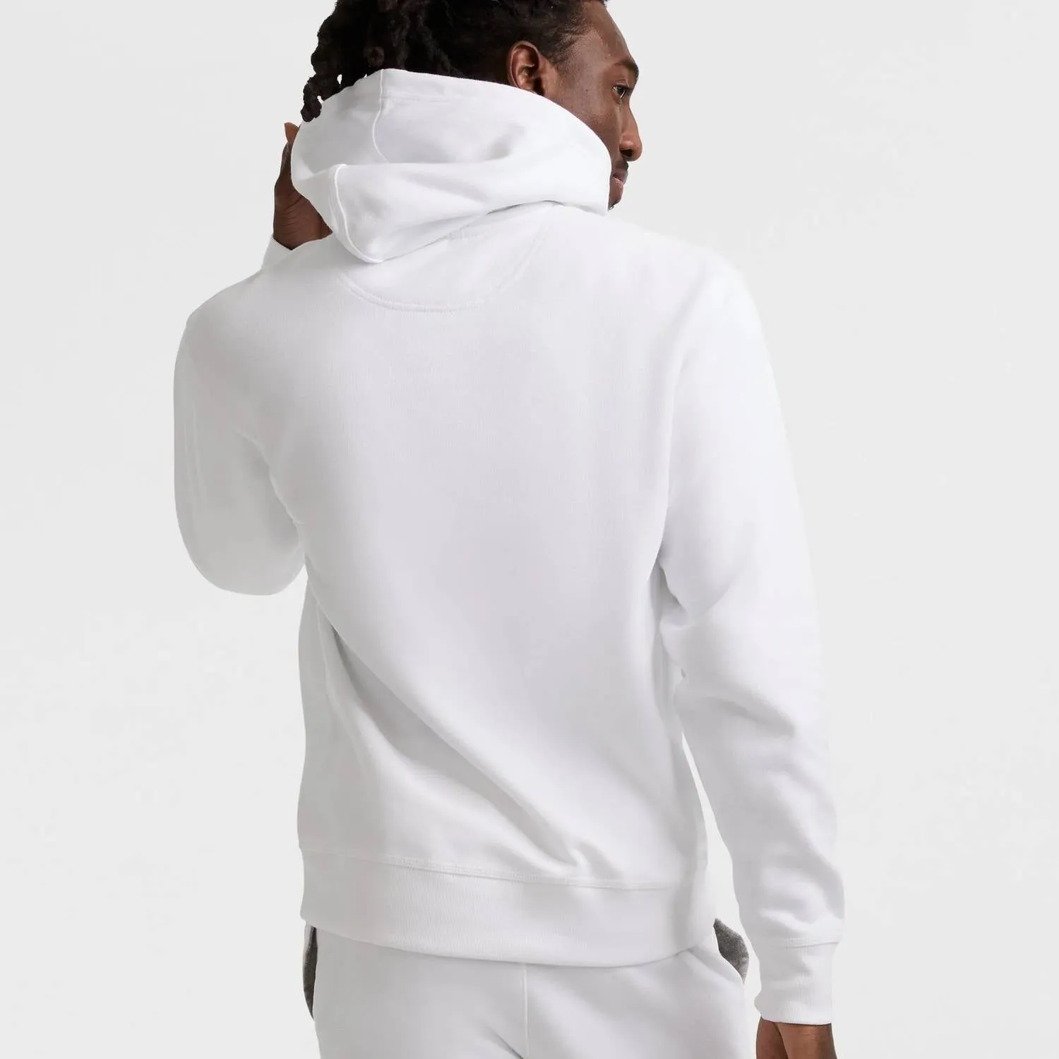 Pull à capuche en polaire Powerblend pour homme avec logo C en blanc
