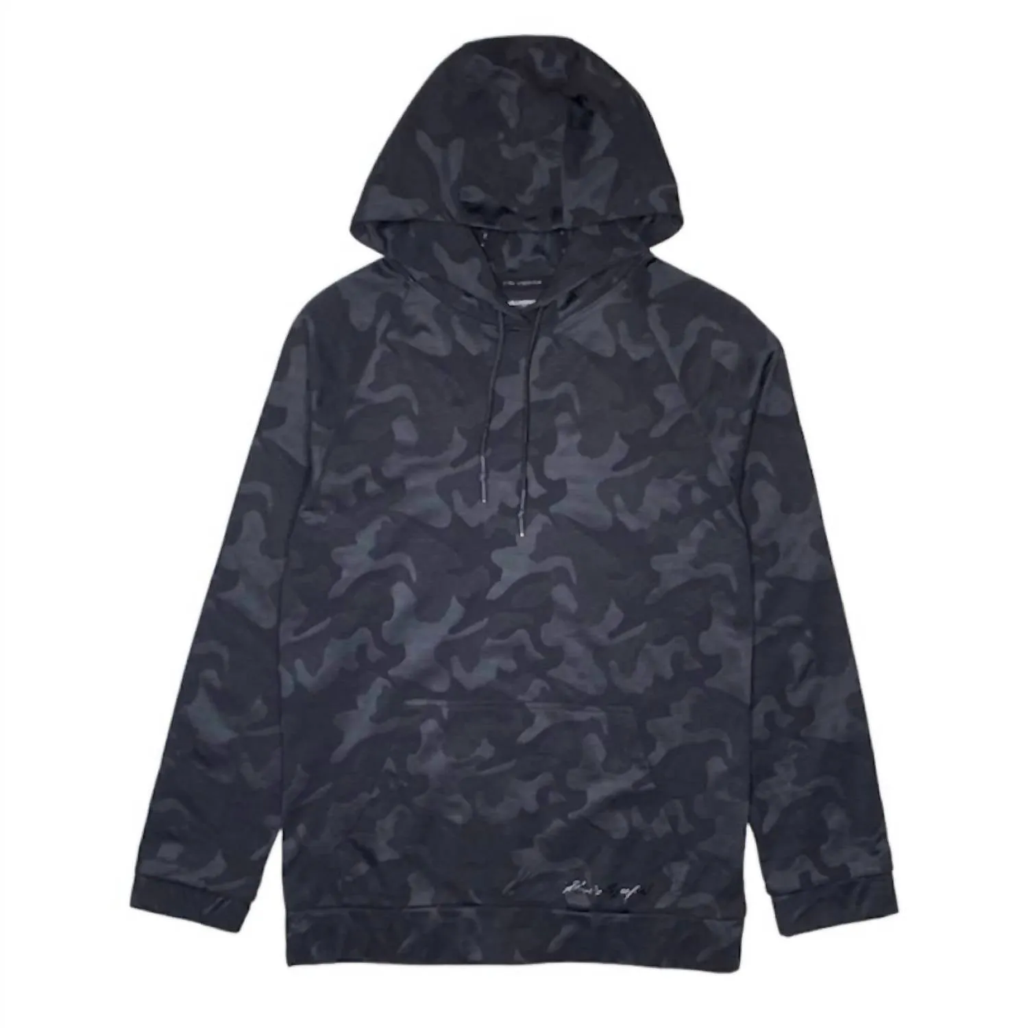Pullover à capuche pour homme en camouflage noir