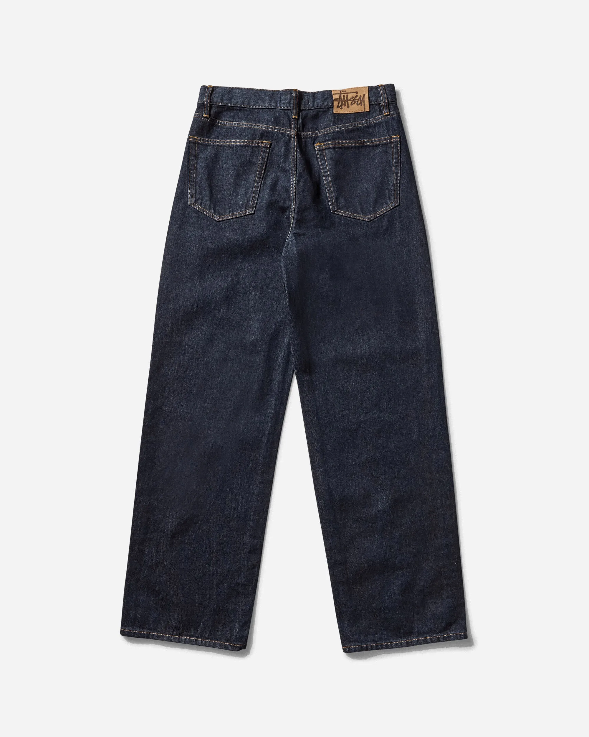 Men'S Relaxed Jeans Rinsed Indigo Overcoat Smocking