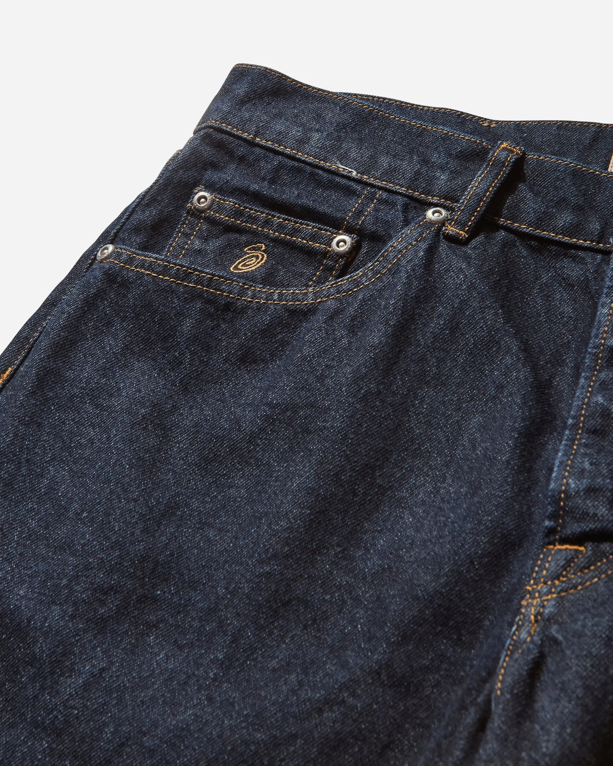 Men'S Relaxed Jeans Rinsed Indigo Bookmark Everyday Use Feature