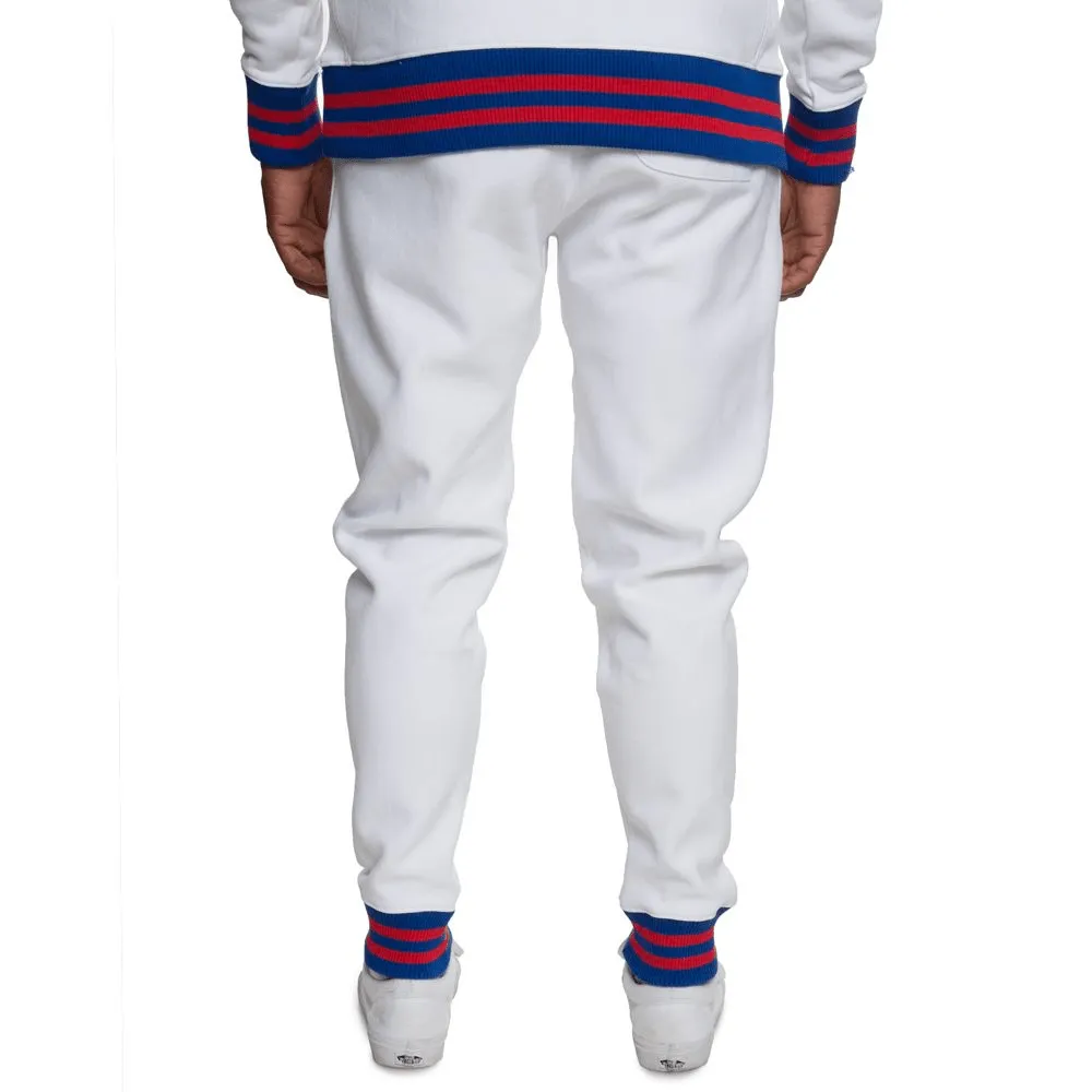 Men'S Reverse Weave Yarn Dye Rib Trim Sweat Pant Chiffon Comfortable Fit"