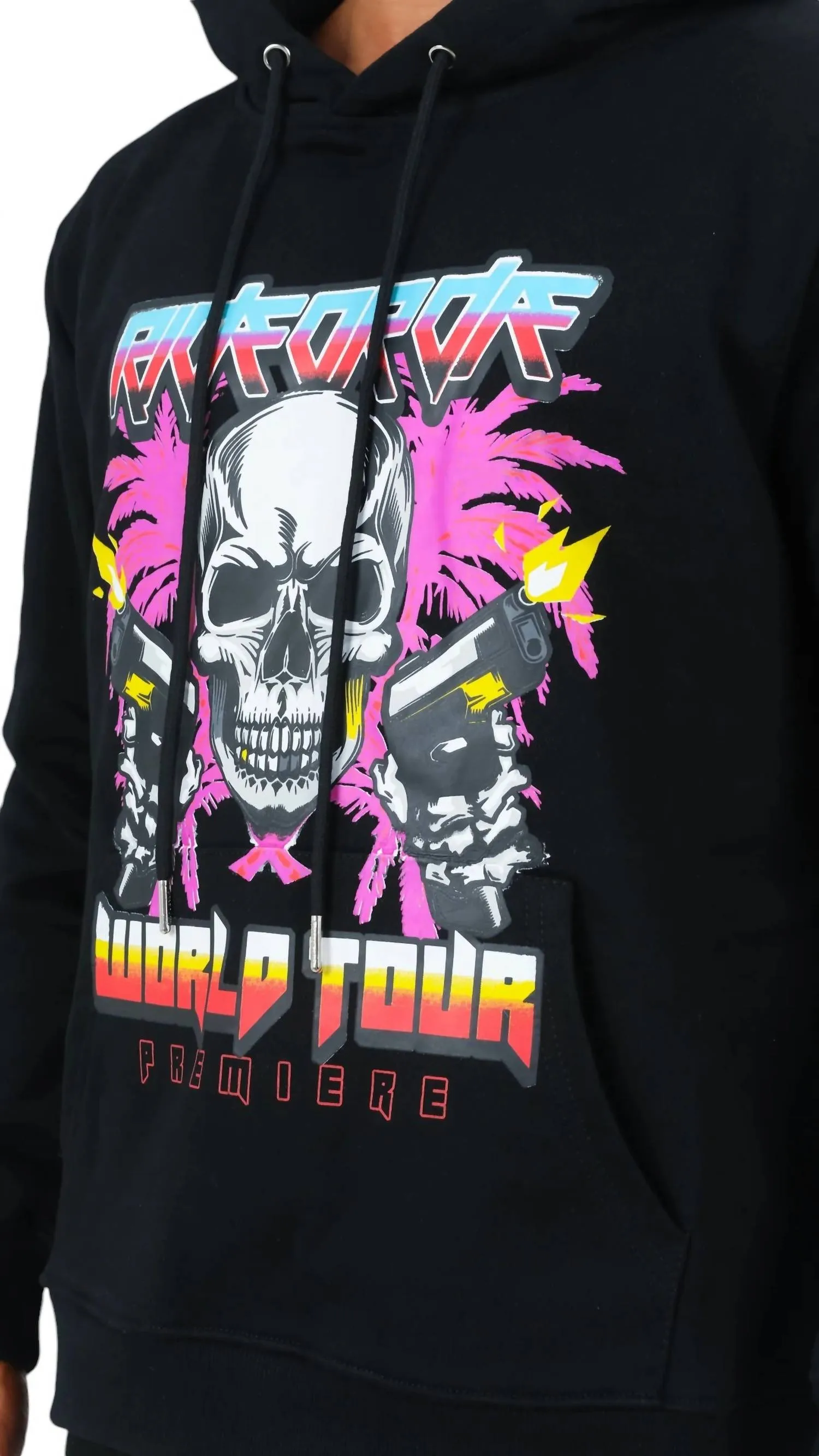 Pull à capuche Ride Or Die Tour pour homme en noir