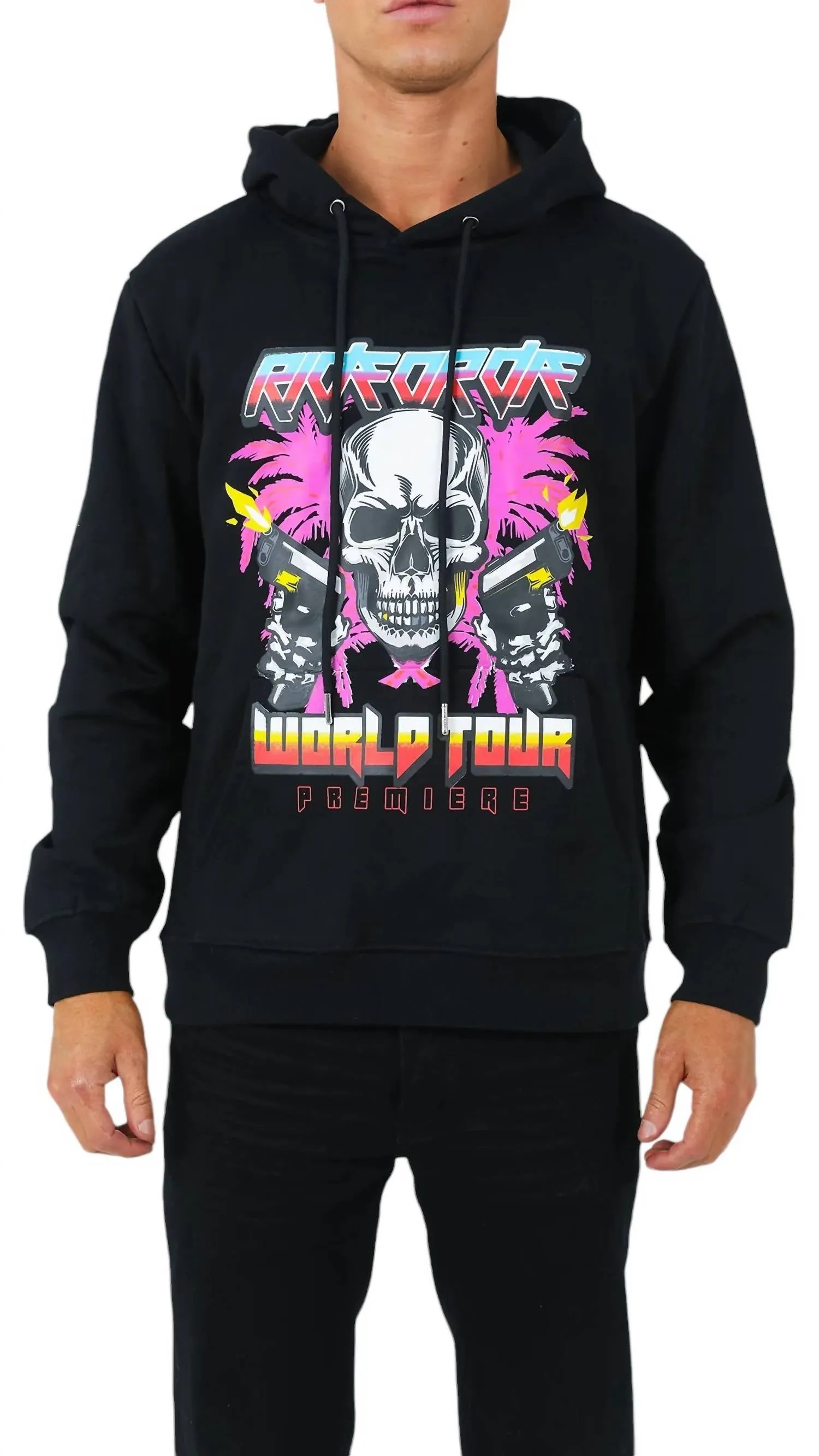 Pull à capuche Ride Or Die Tour pour homme en noir
