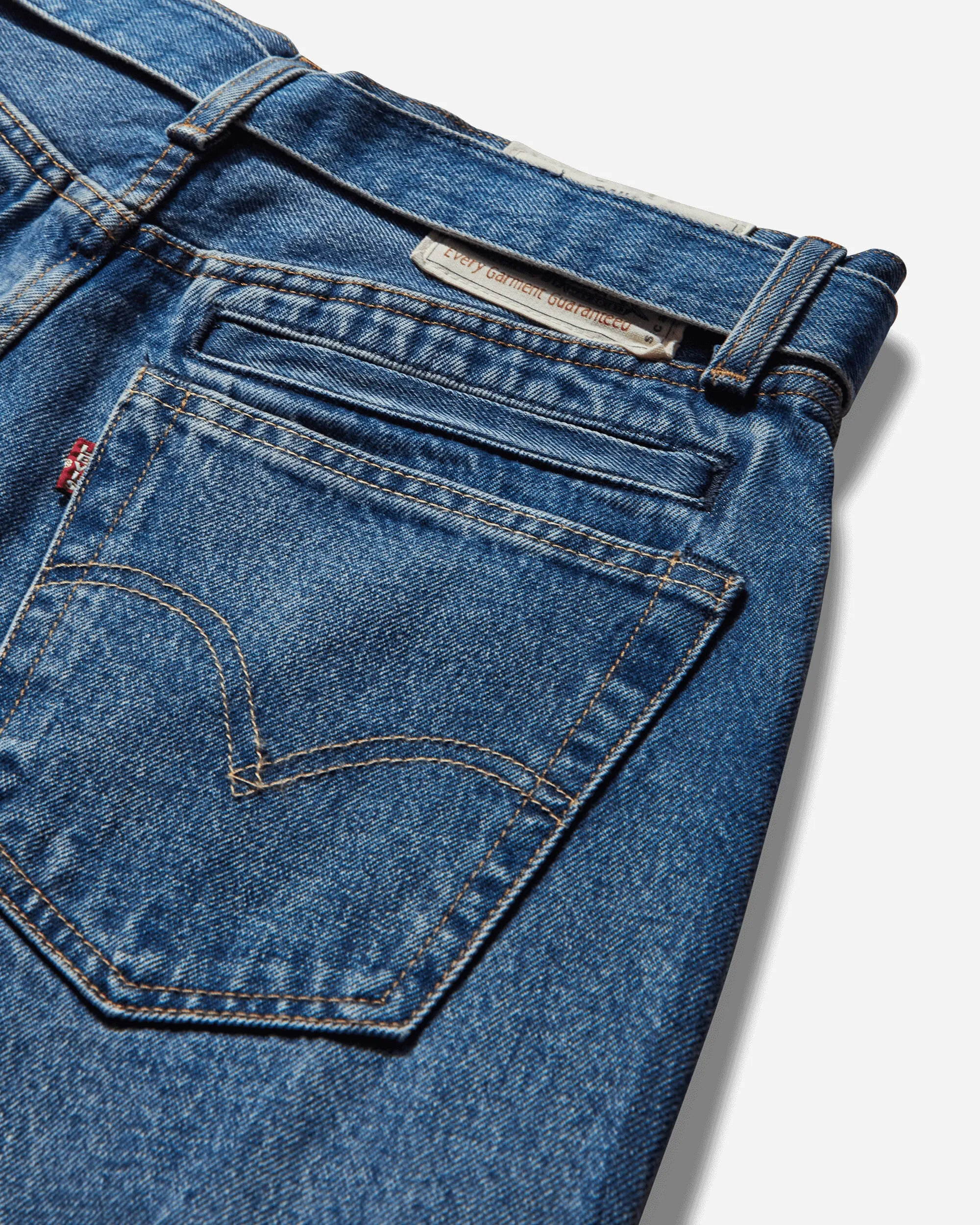 Men'S Sacai Denim Pants Vintage Blue Soft Mouth Opening Narrow Strap