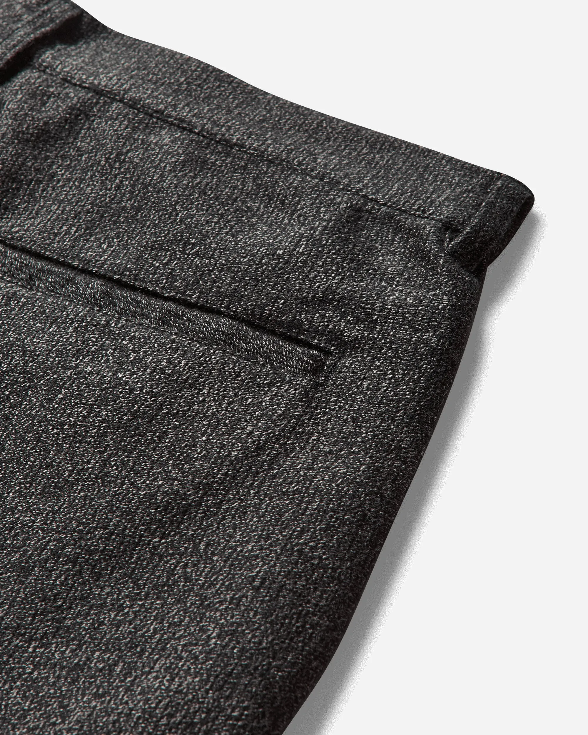 Beaded Details Faux - Suede Men'S Salt And Pepper Pants Black