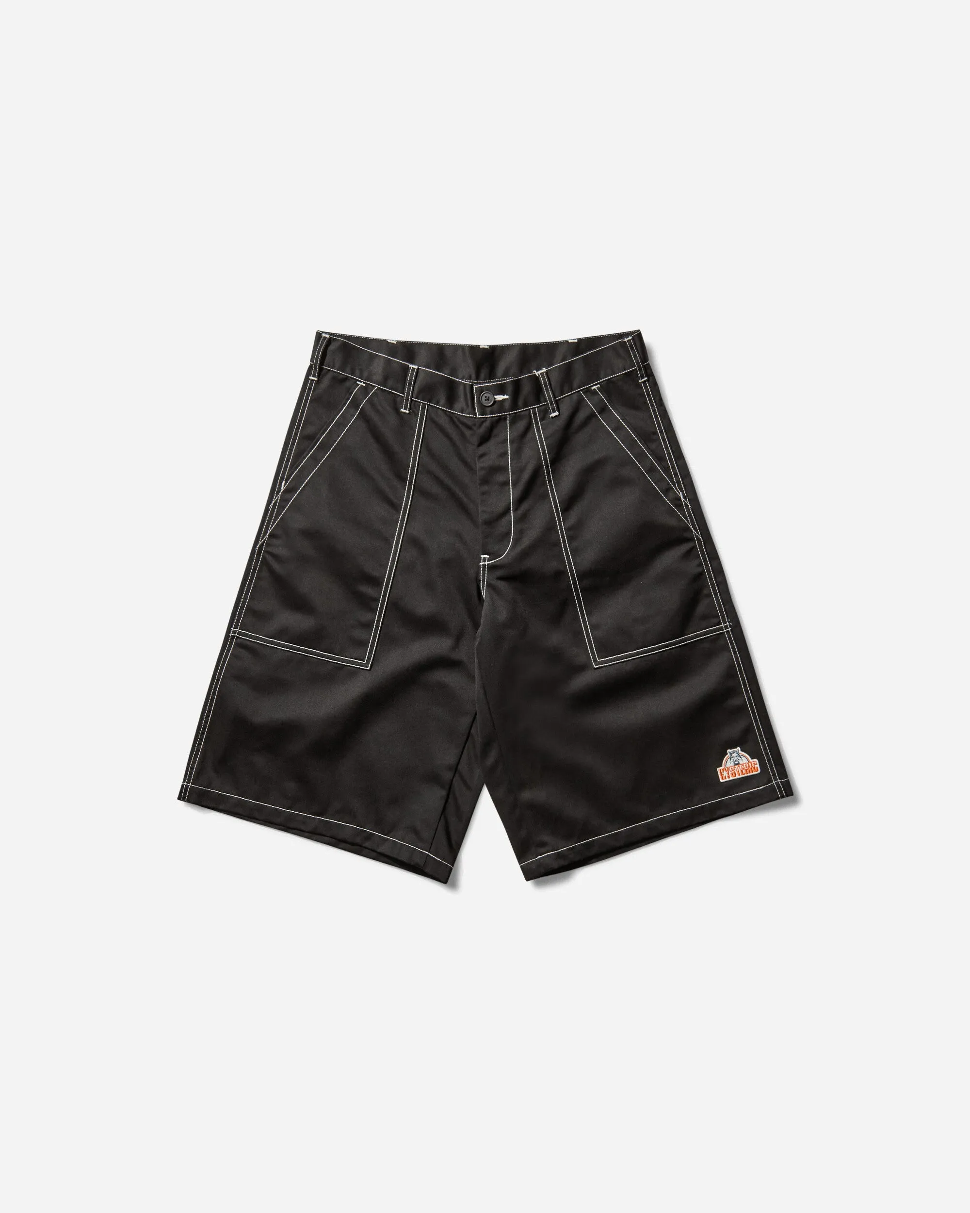 Men'S See No Evil Patch Baker Shorts Black Soft Fabric" Non Stretchable