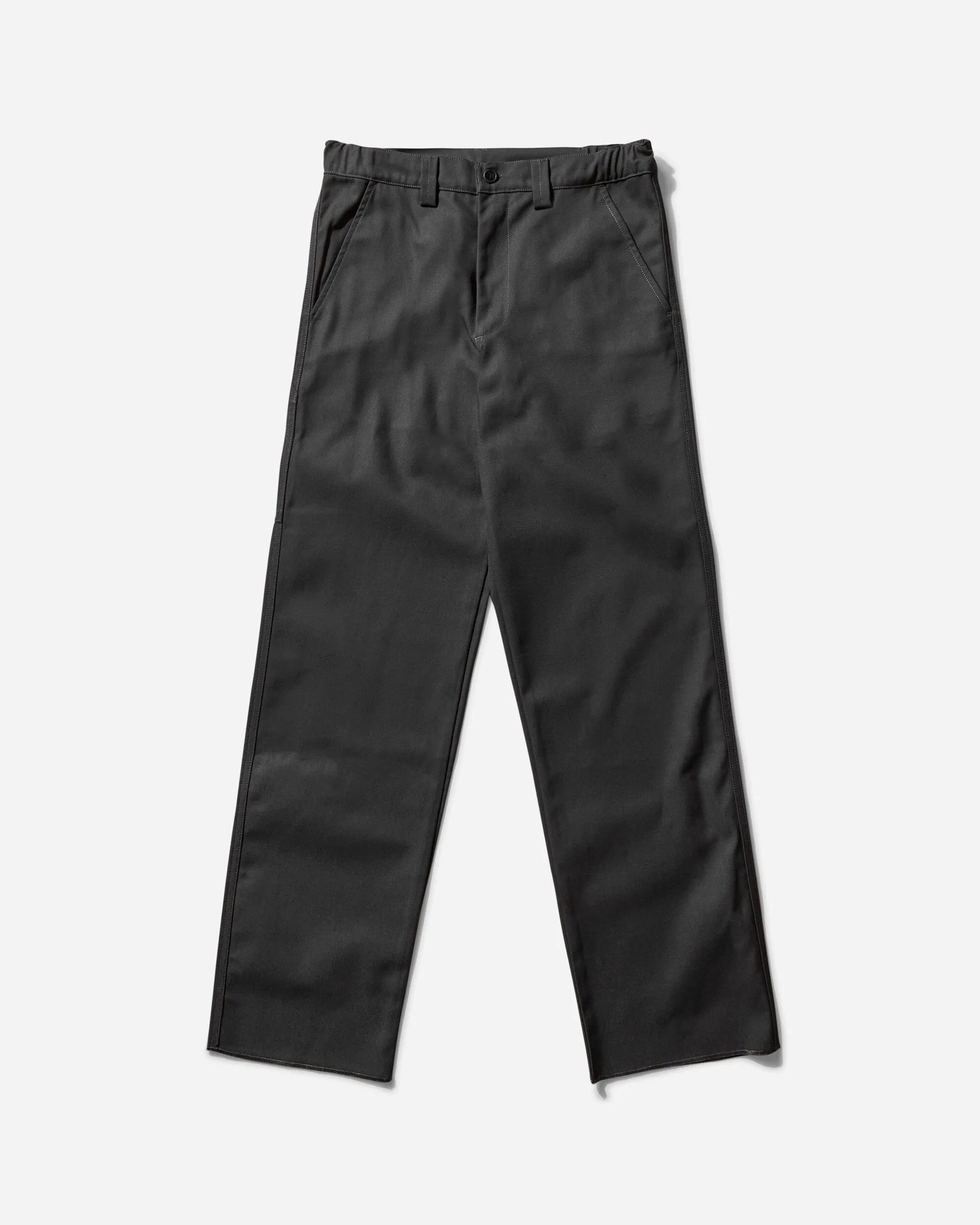 Pleated Feature Comfortable Elastic Band Edge Binding Men'S Slam Jam Chaos Is Order 10000 Replicated Pants Charcoal