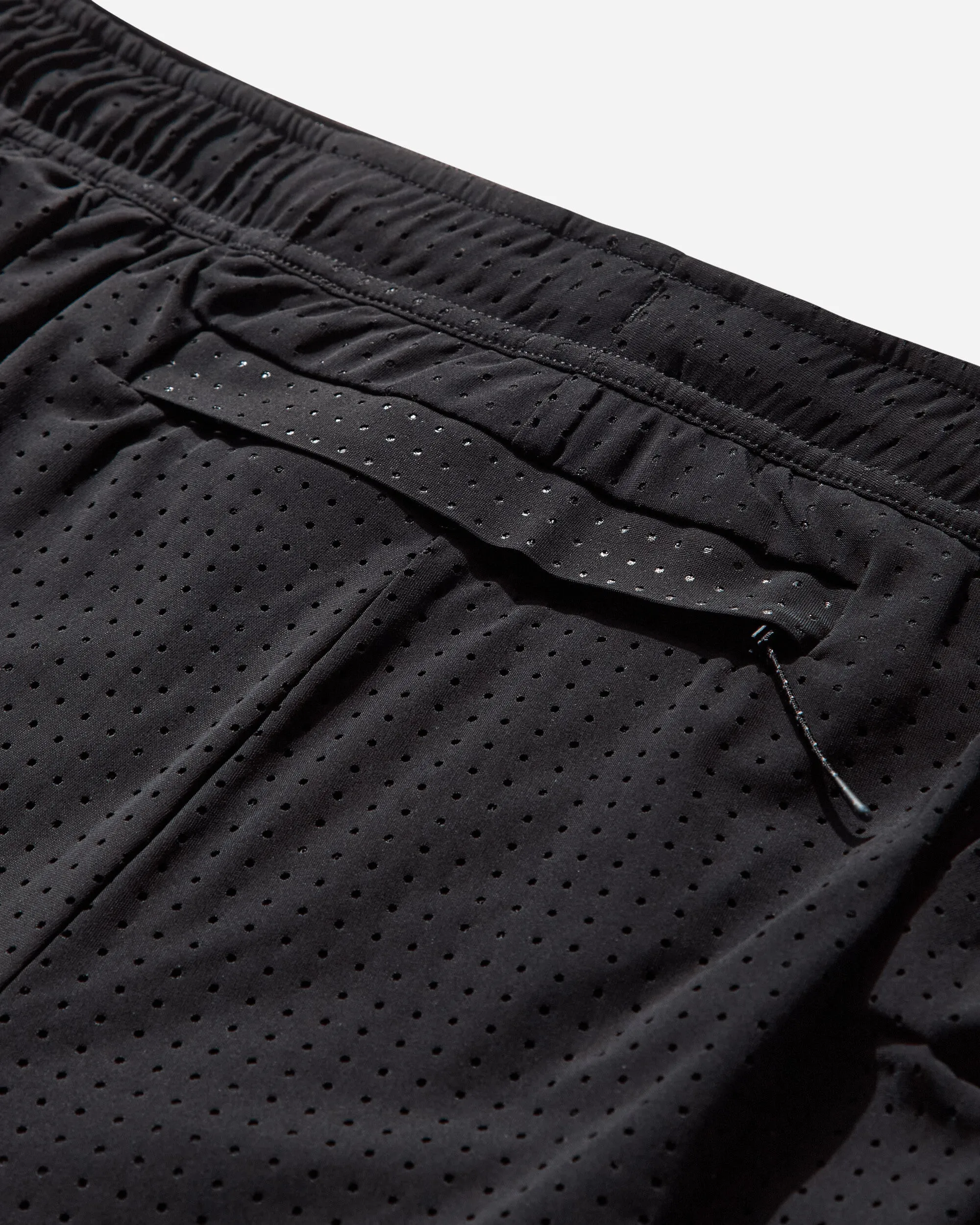 Flared Sleeves Waist Crochet Accent Men'S SpaceO 2.5" Distance Shorts Black
