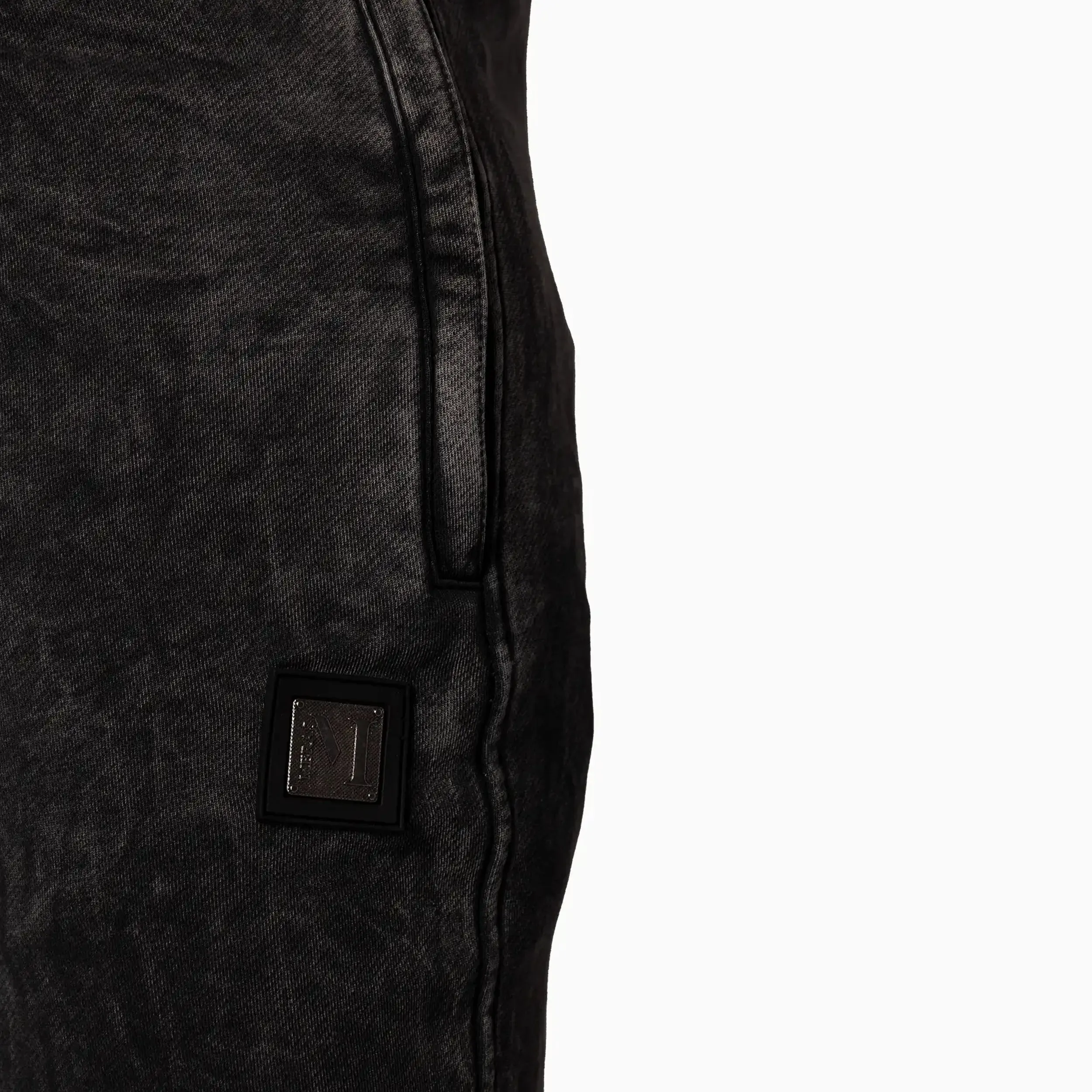 CNC Machining Washable Style Men'S Sportswear Washed Black Sweat Pant