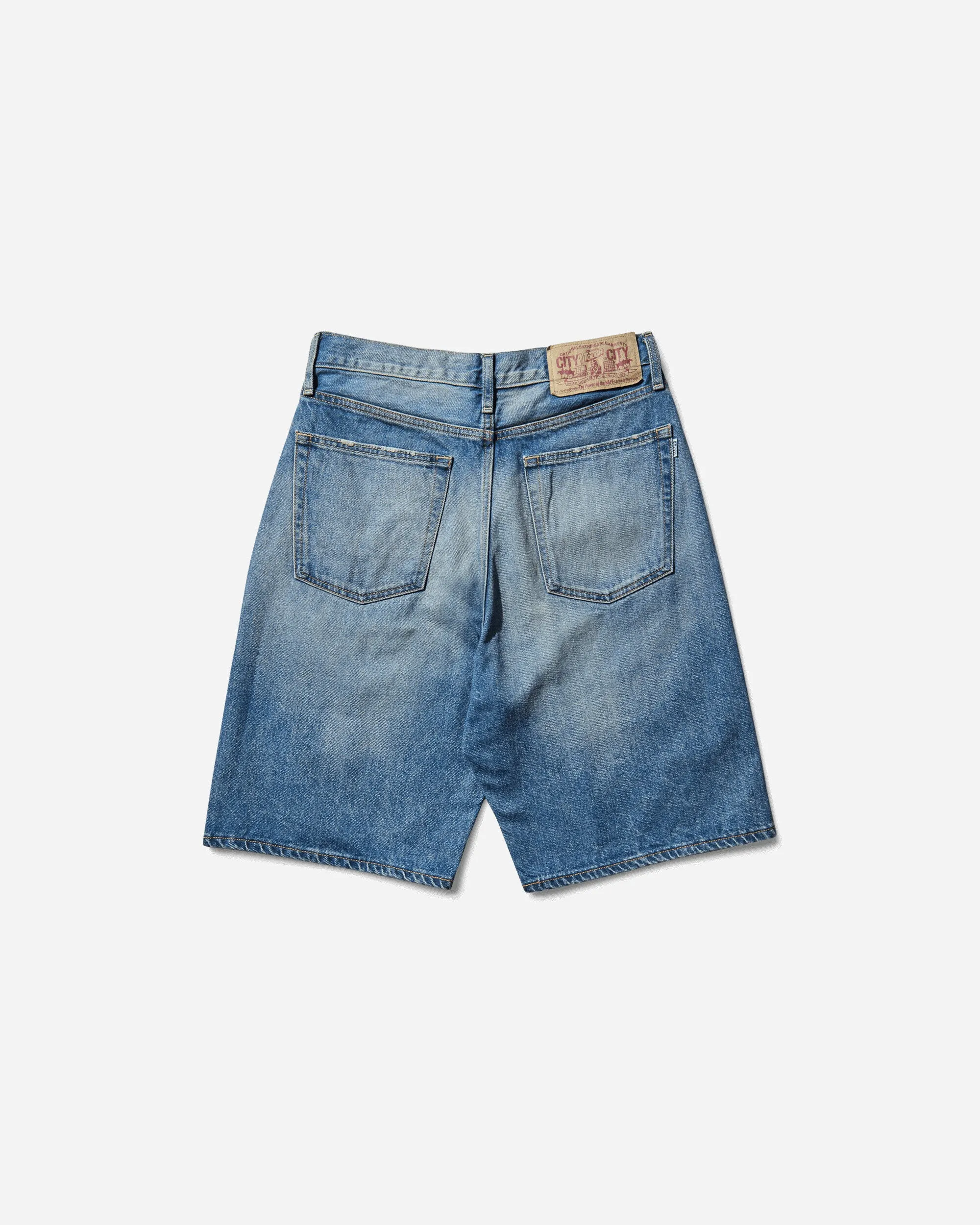Men'S Twin Sta Denim Shorts Light Indigo Anti - Fading