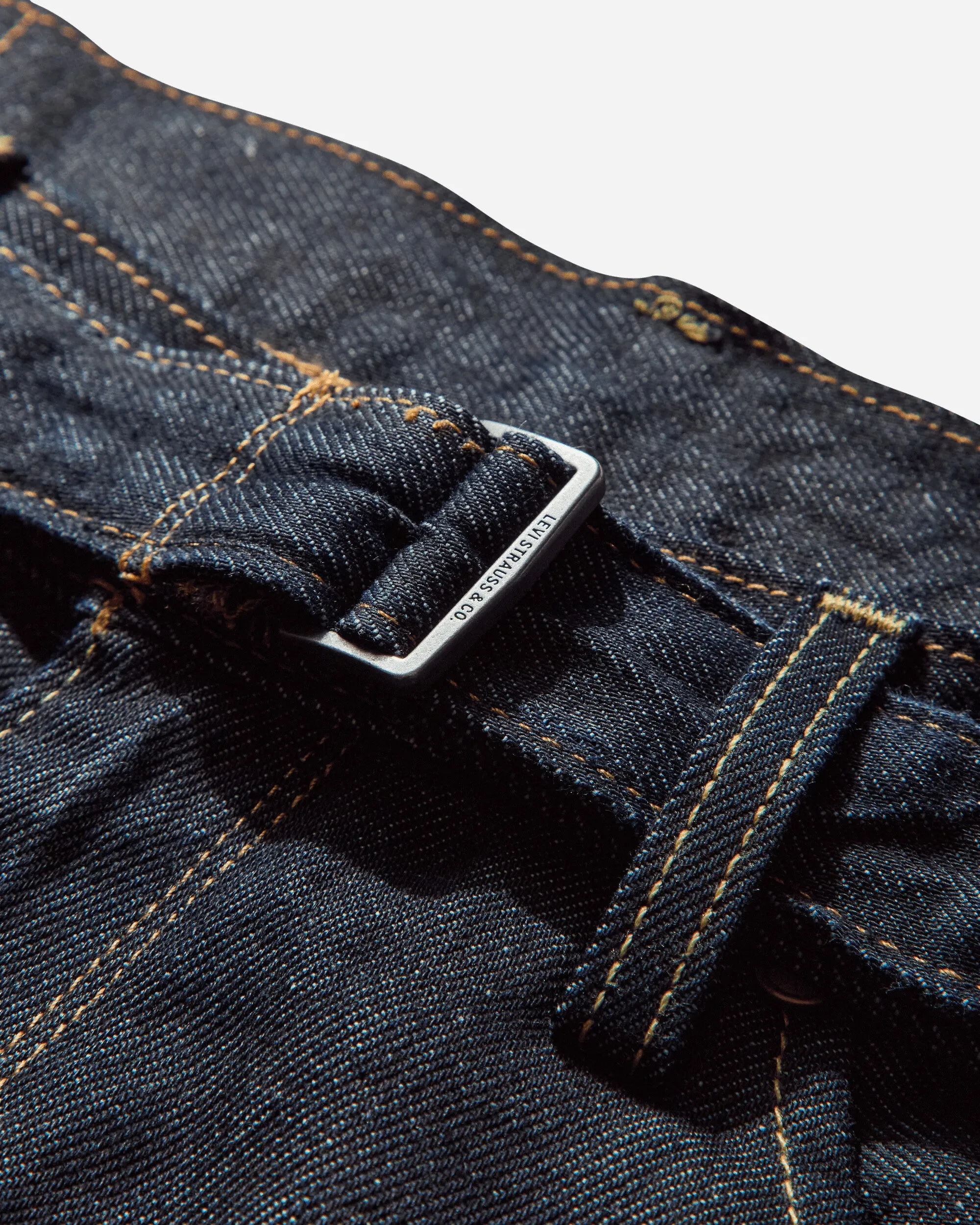 Comfort Stretch Non - Marking Men'S Twisted Baggy Capri Jeans Blue