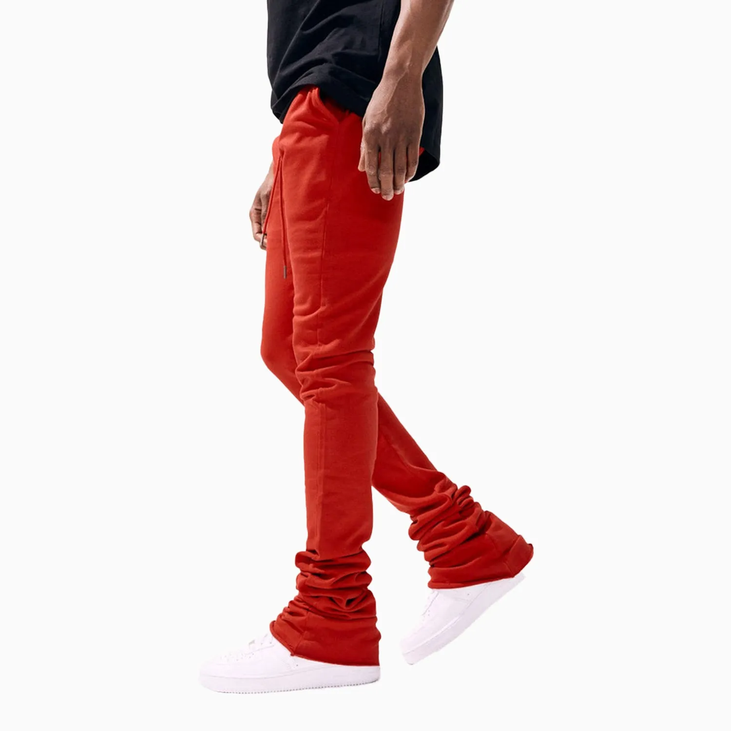 Men'S Uptown Stacked Sweat Pant Zippered Pockets Design