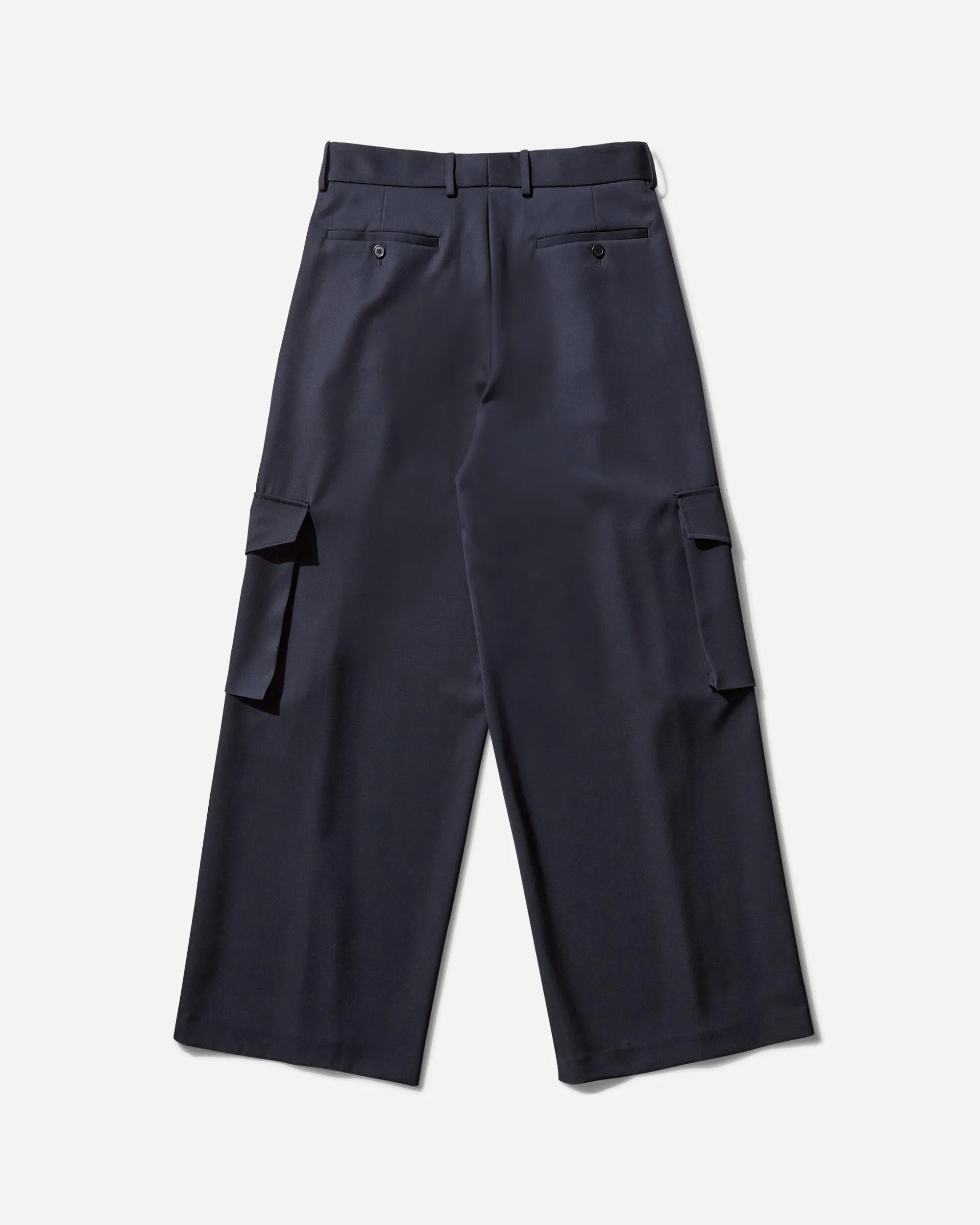 Men'S Wide Pleated Pants Navy Comfortable Foot Arch Support