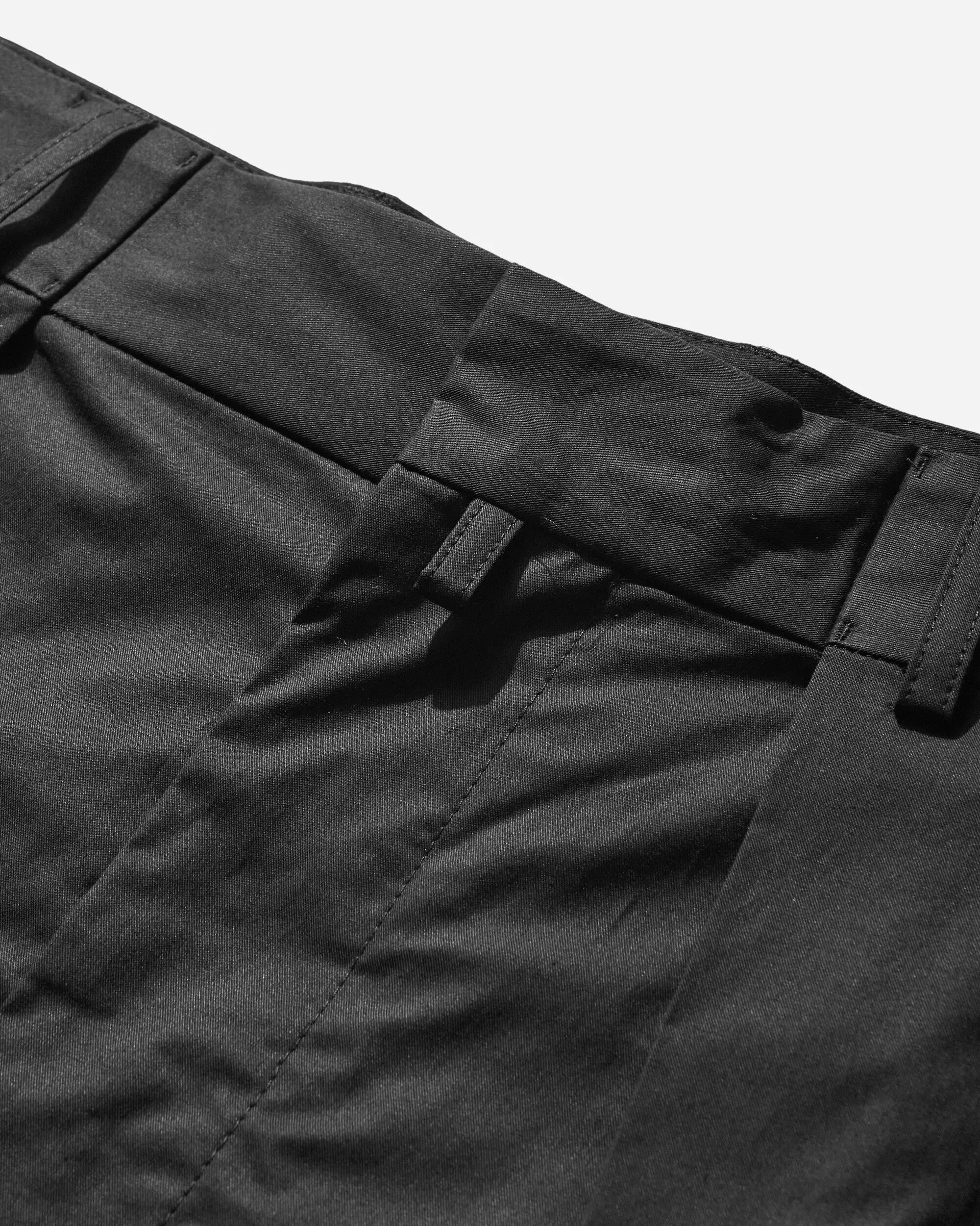 Men'S Wide Pleated Shorts Black Cropped Style