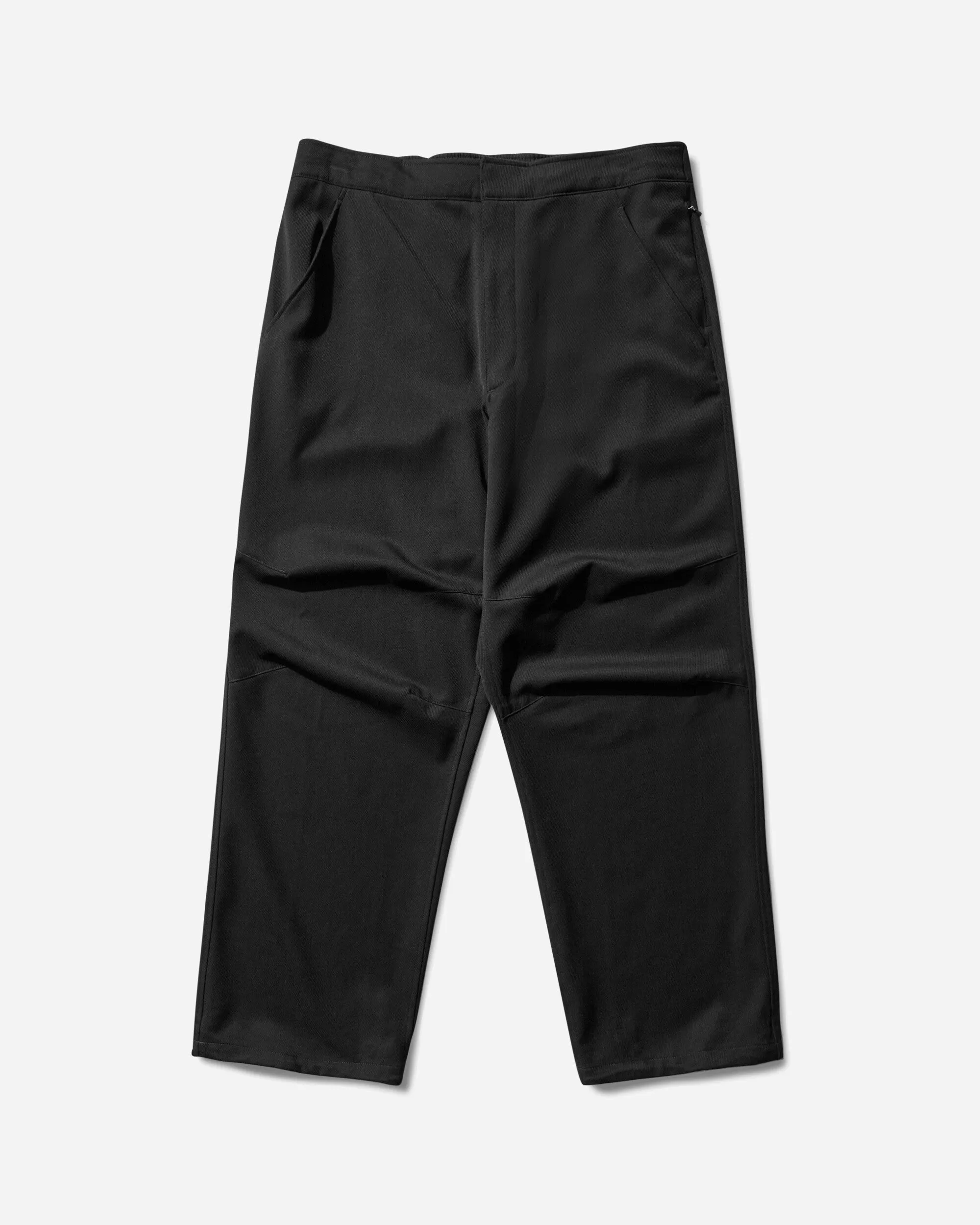 Men'S Wool Classic Woven Pants Black Comfortable Elastic Yarn Edge Lace