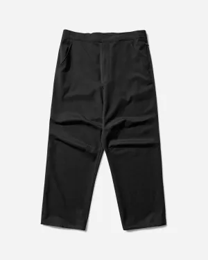 Men'S Wool Classic Woven Pants Black Comfortable Elastic Yarn Edge Lace