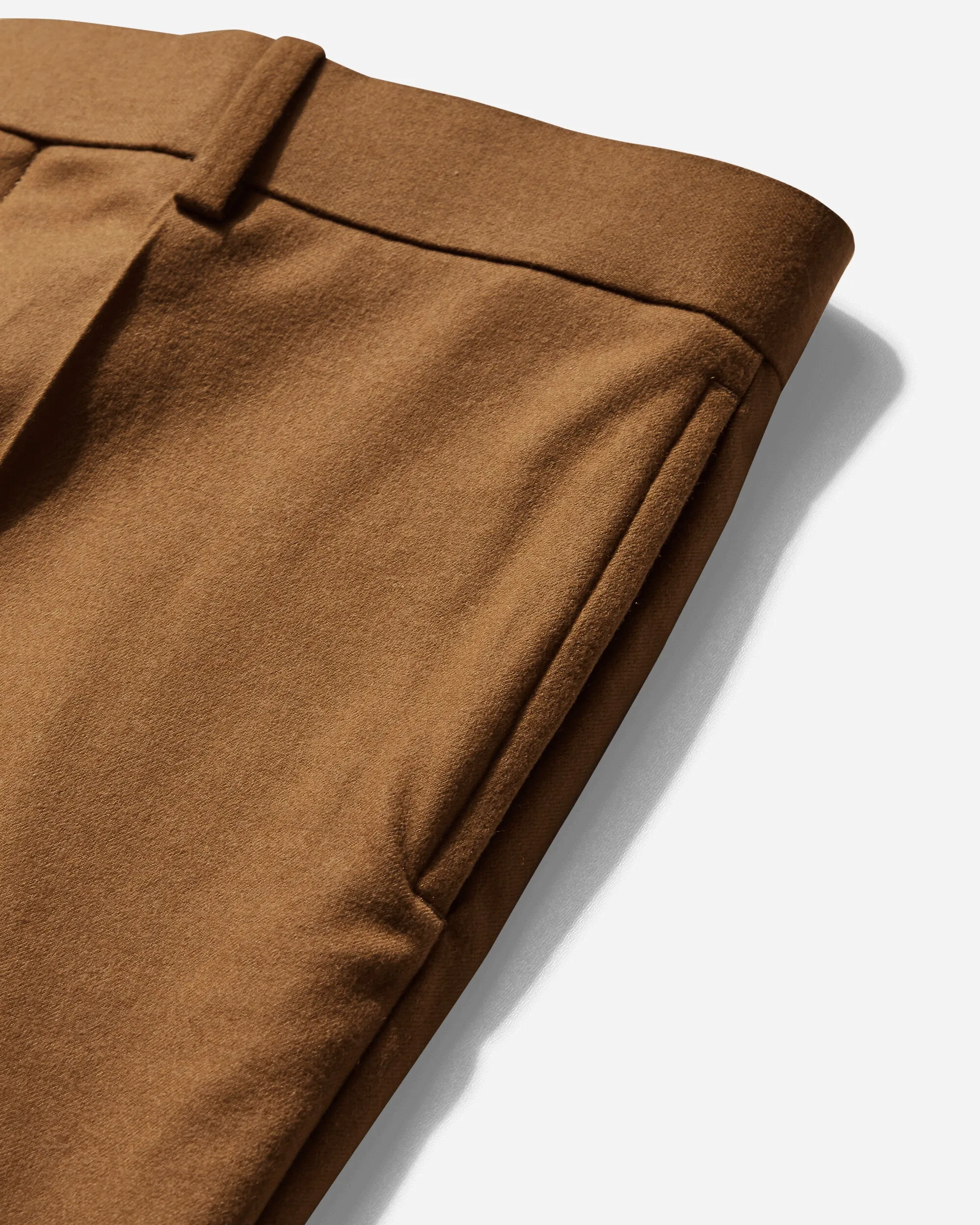 Men'S Wool Tailored Pants Camel Absorbent Efficiency Jacquard Sleeve