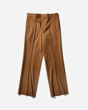 Men'S Wool Tailored Pants Camel Comfortable Organization Concept