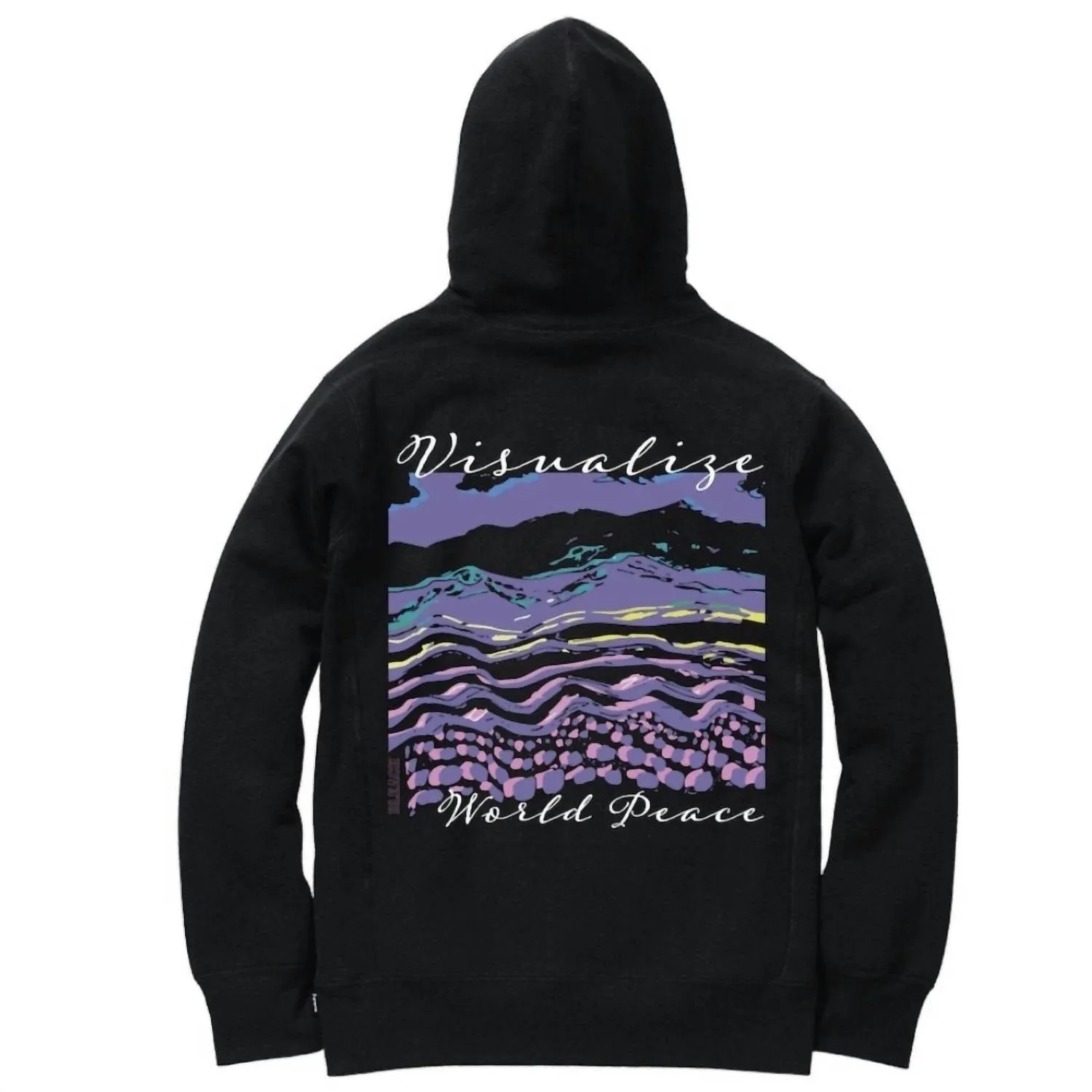 Pull à capuche pour hommes World Peace en noir