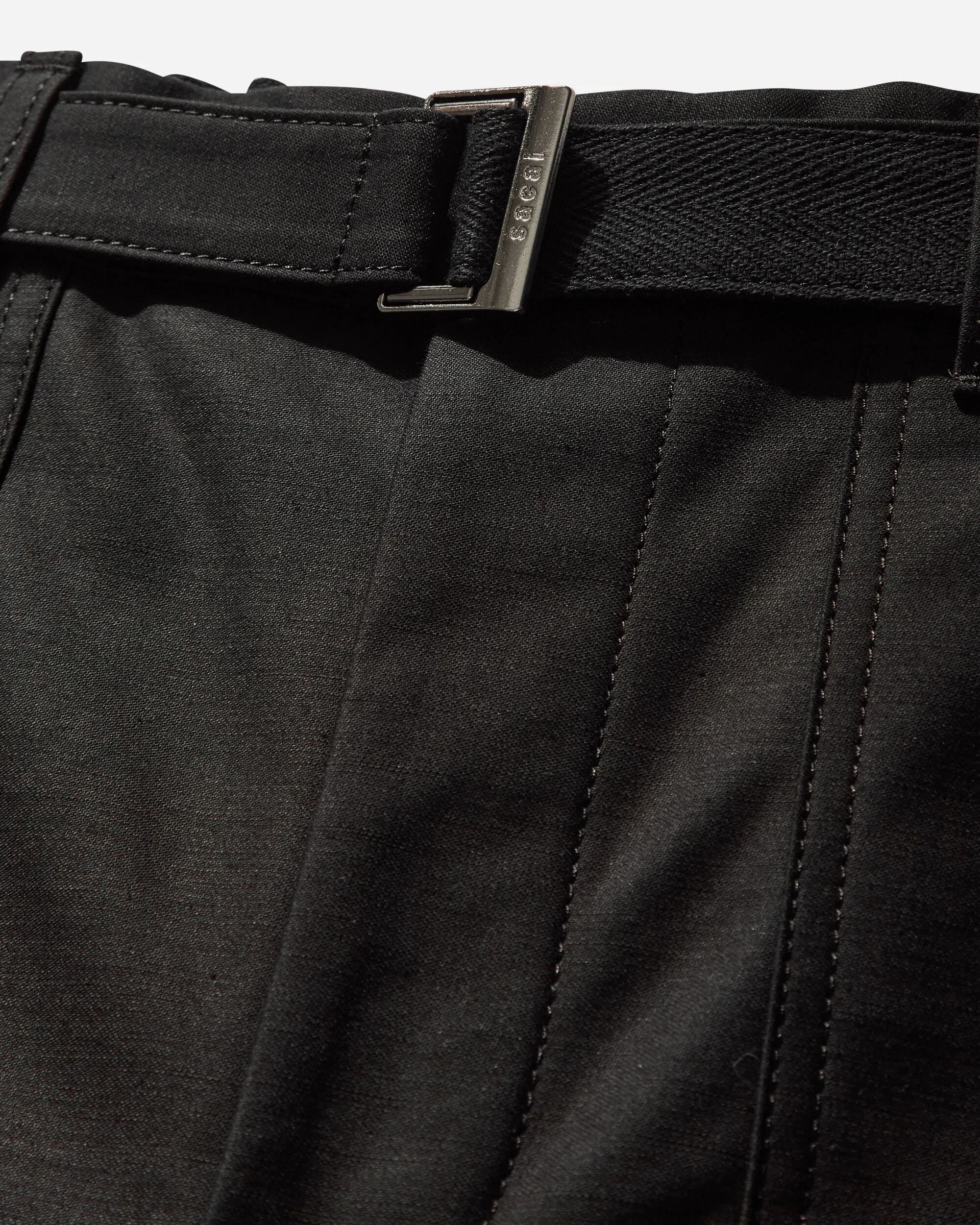 Men'S Wtaps Cotton Back Satin Pants Black Color Retention Feature