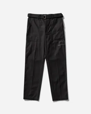Men'S Wtaps Cotton Back Satin Pants Black Comfortable Elastic Tape Edge Lace Anti-Fake Tradition