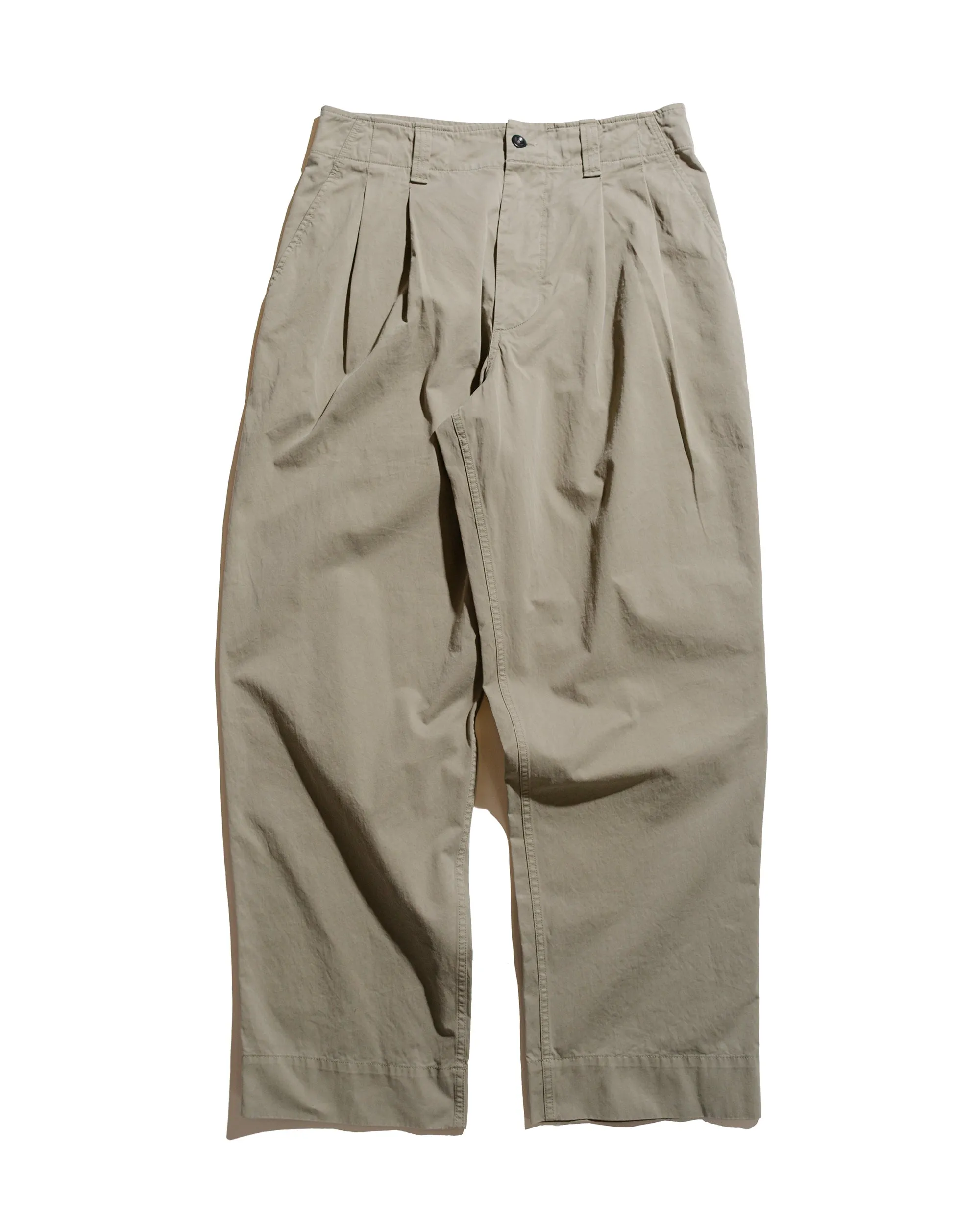 Variation Stretch Elasticity Mhl Stitch Pleat Trouser Tough Cotton Twill Eucalyptus
