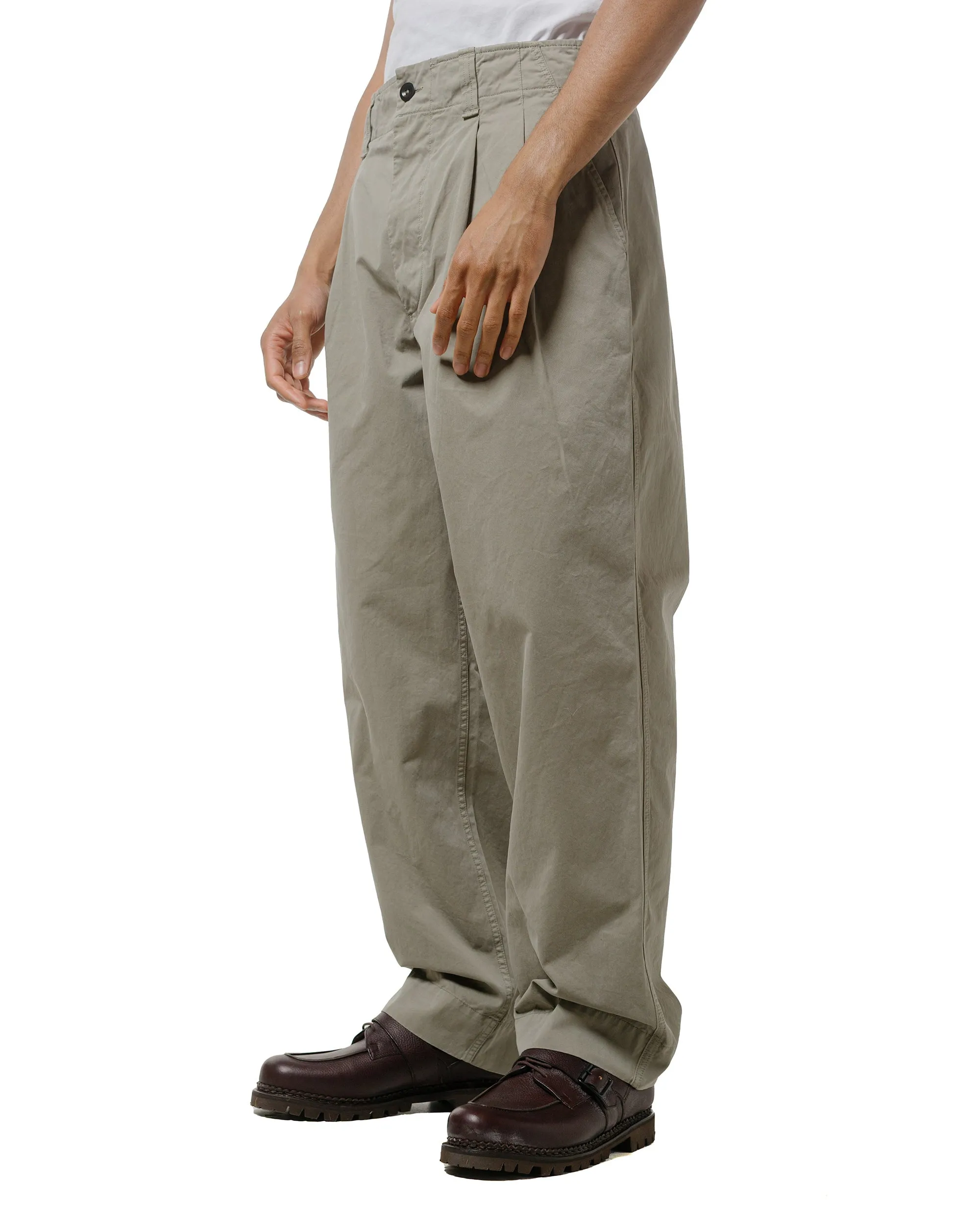 Mhl Stitch Pleat Trouser Tough Cotton Twill Eucalyptus Comfortable Anti - Bacterial Socks