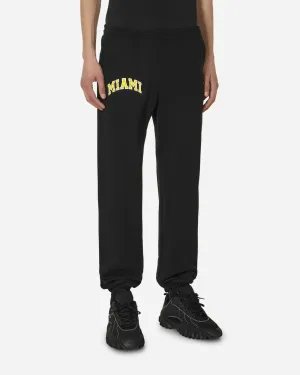 Miami Sweatpants Black Comfortable Elastic Sign Travel Wear Style