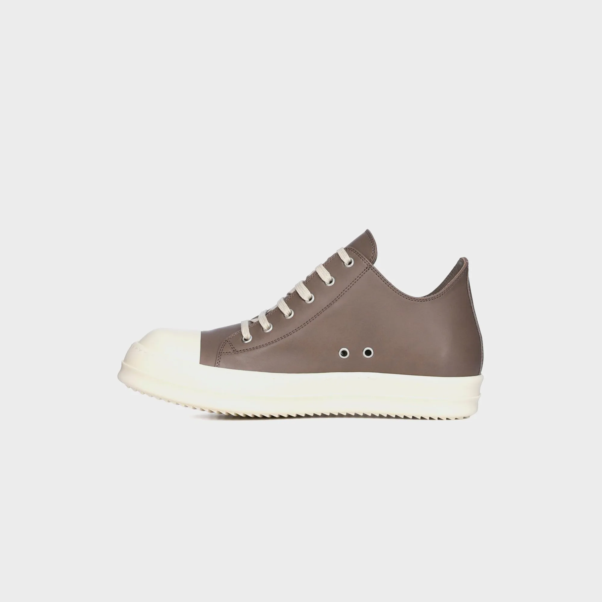 Rick Owens Scarpe In Pelle Low Sneaks - Dust / Milk / Milk Comfortable Cool-Down