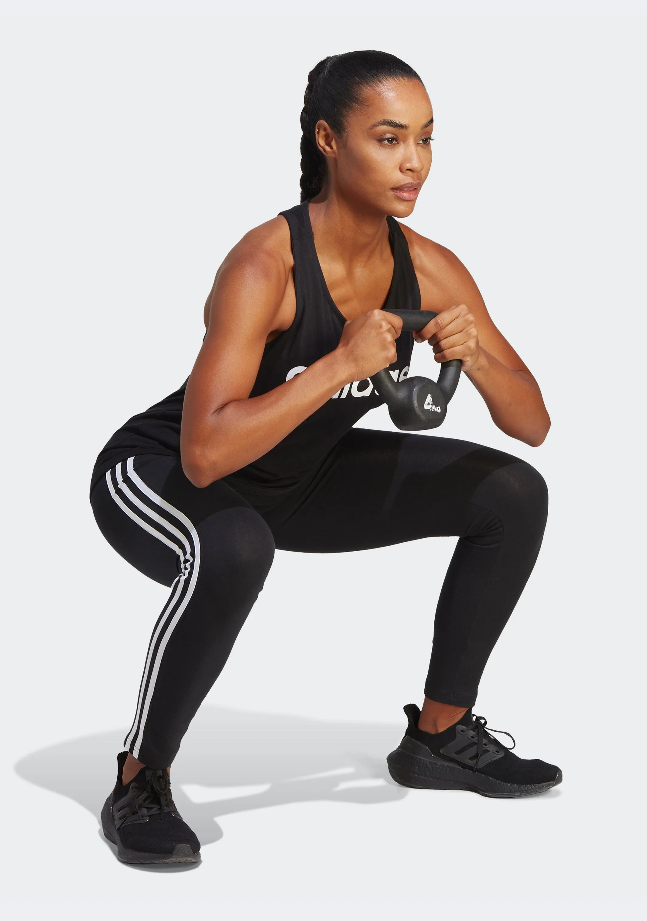 Adidas WomenS Essentials Loose Logo Tank Top Durable Material Look Comfortable Outdoor Socks