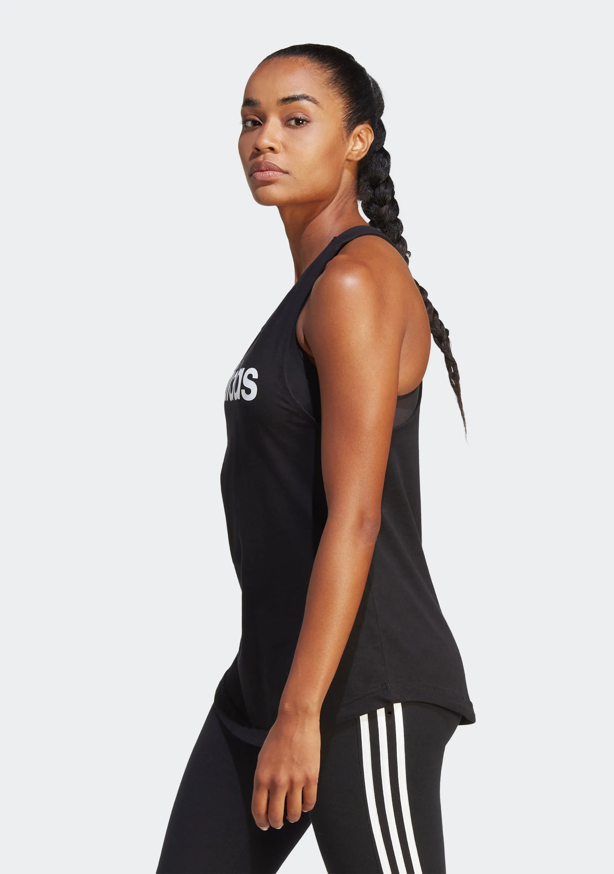 Adidas WomenS Essentials Loose Logo Tank Top Comfortable For Short Time Gauchos