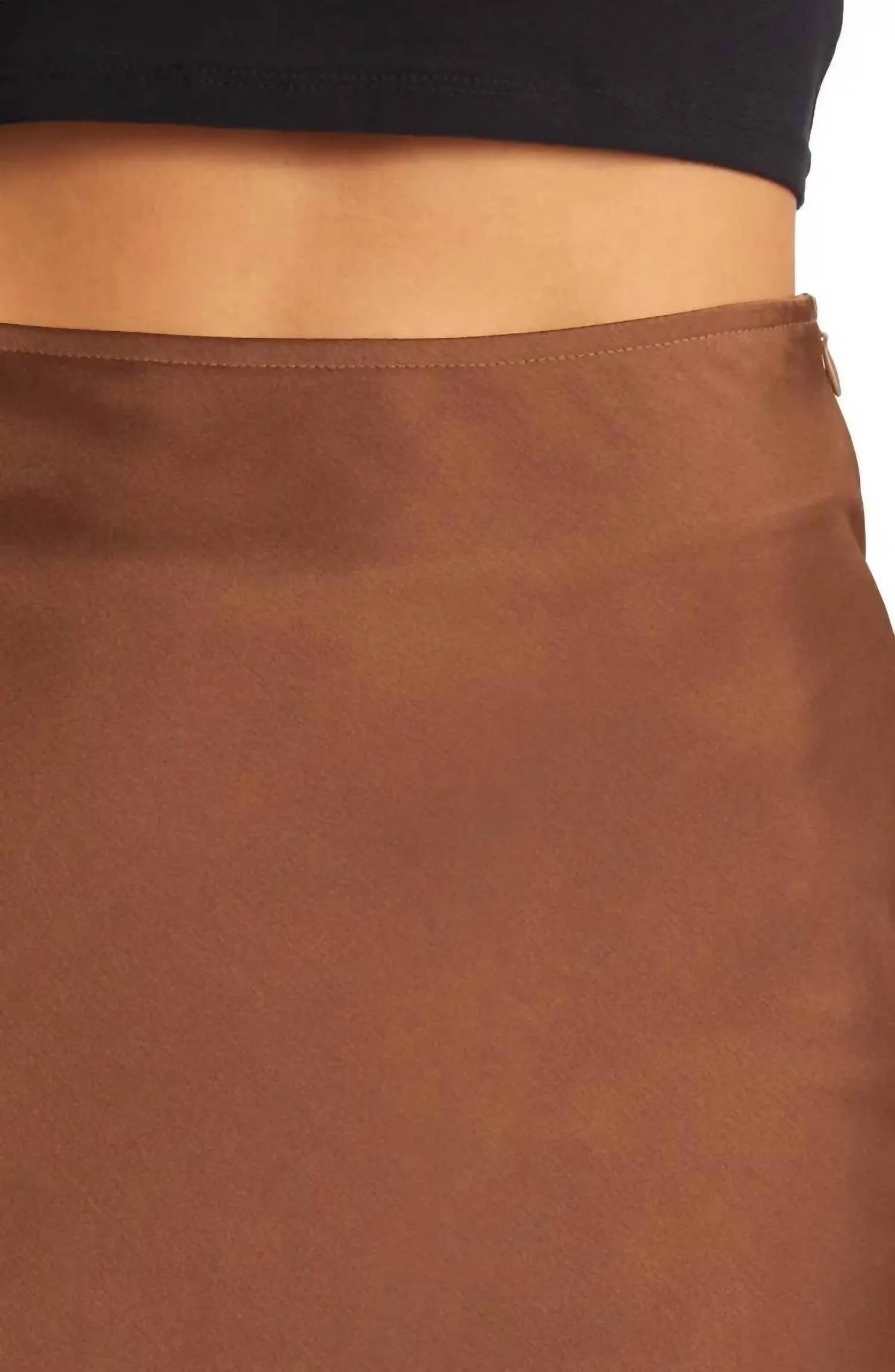 Jupe-culotte mi-longue en marron
