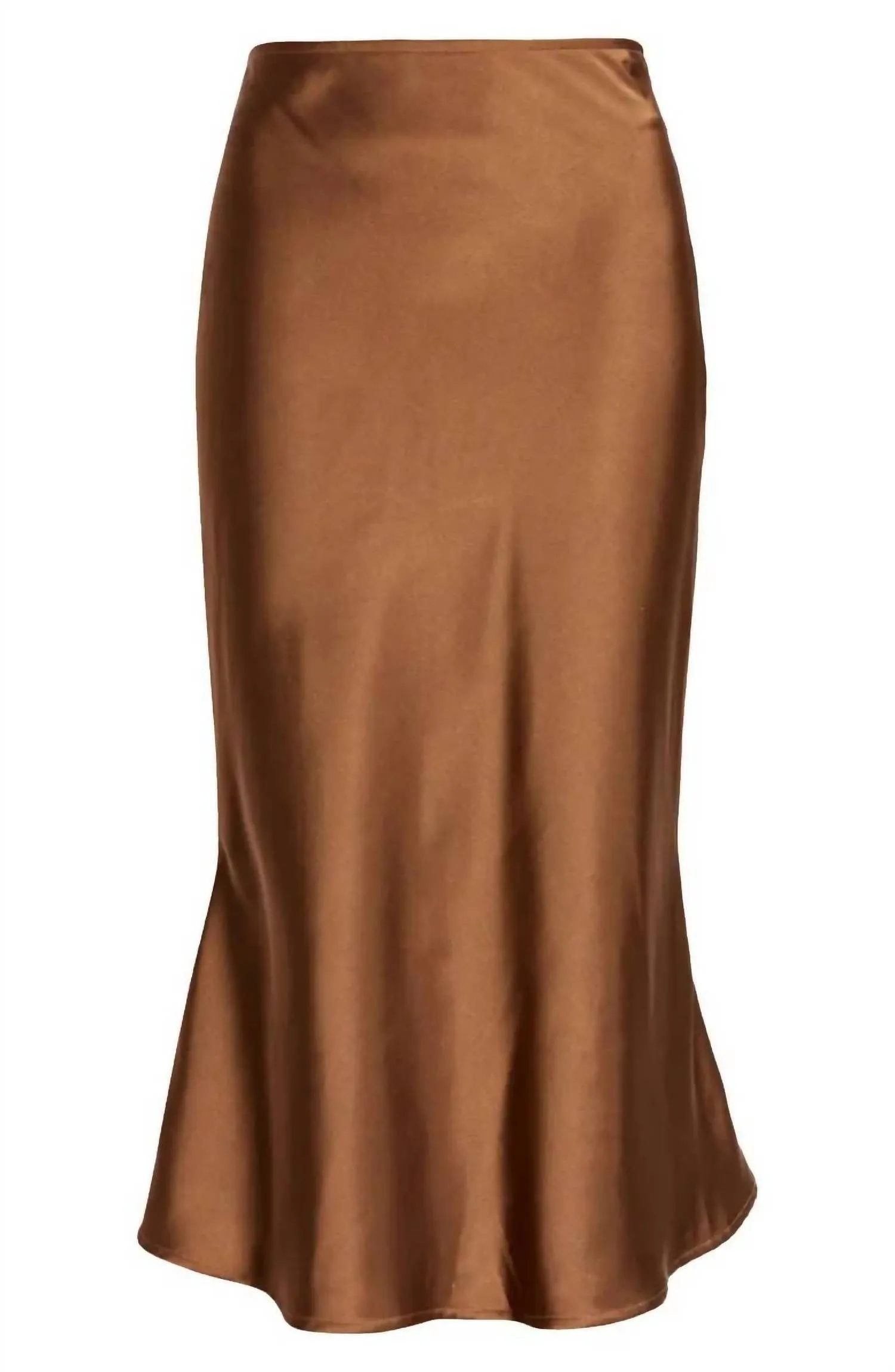 Jupe-culotte mi-longue en marron