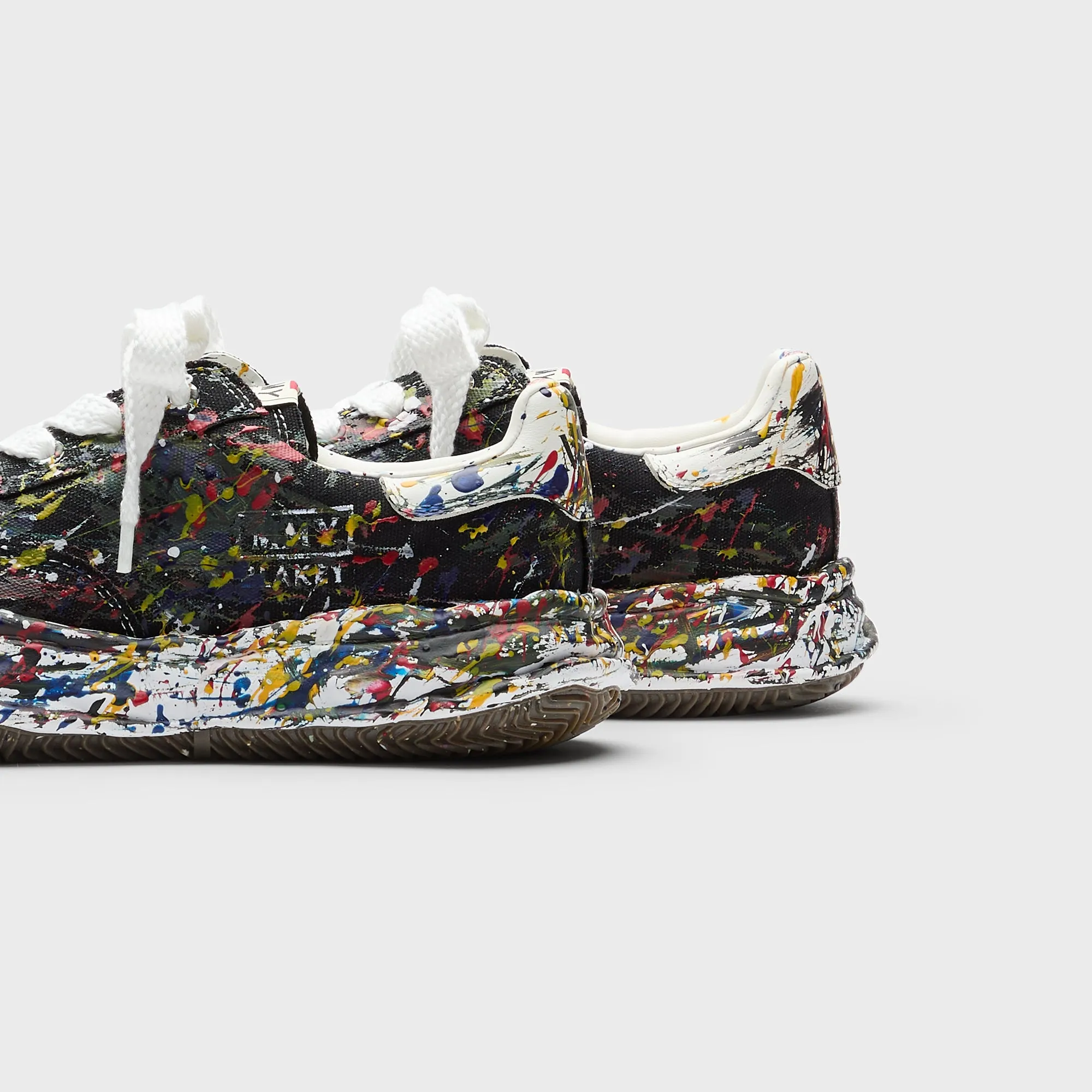 Mihara Yasuhiro Blakey Original Sole Sputtering Canvas Low Top Sneaker - Black Square Toe Box