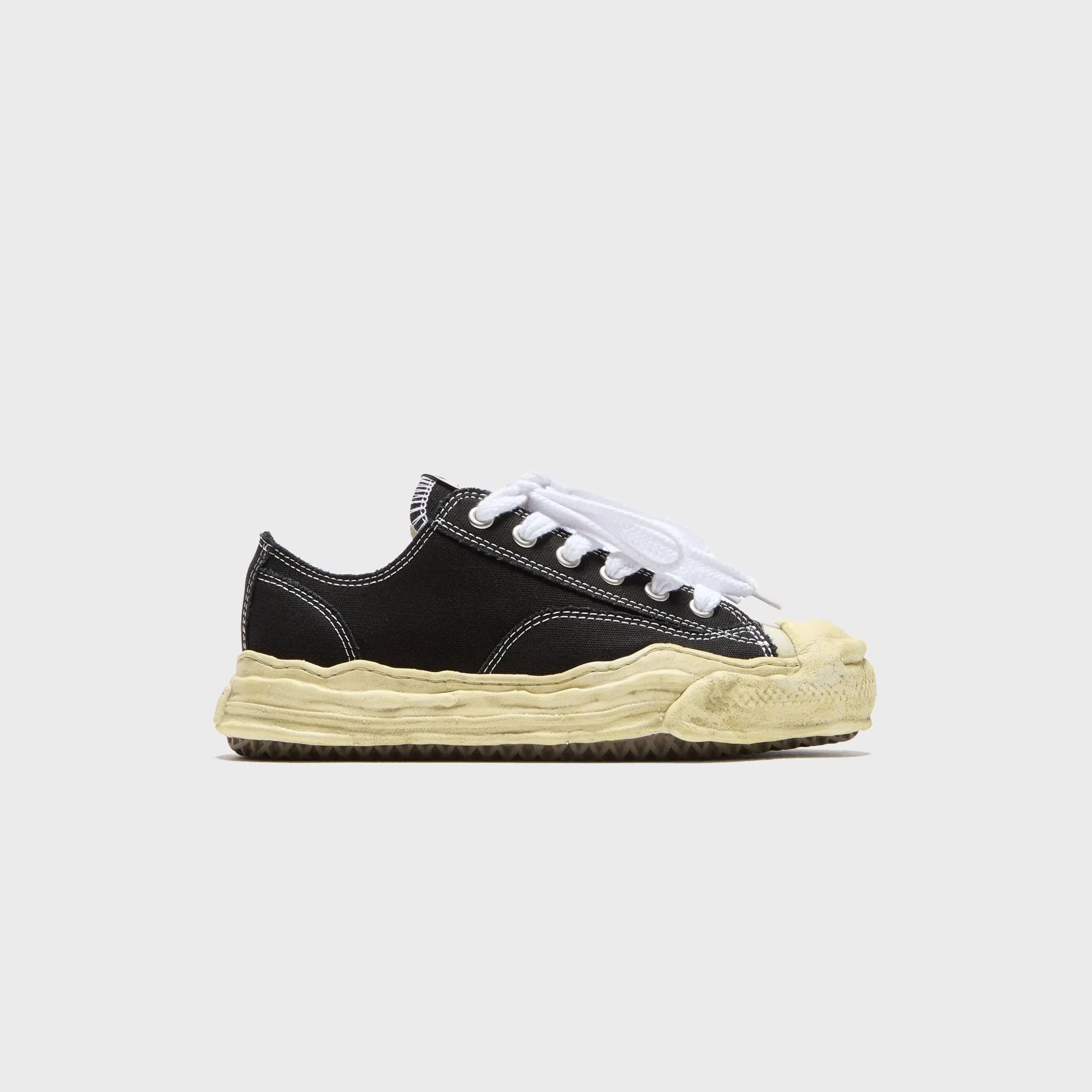 Mihara Yasuhiro Hank Original Sole Low Top - Garment Dyed Black Define Your Own Way Stride with Confidence