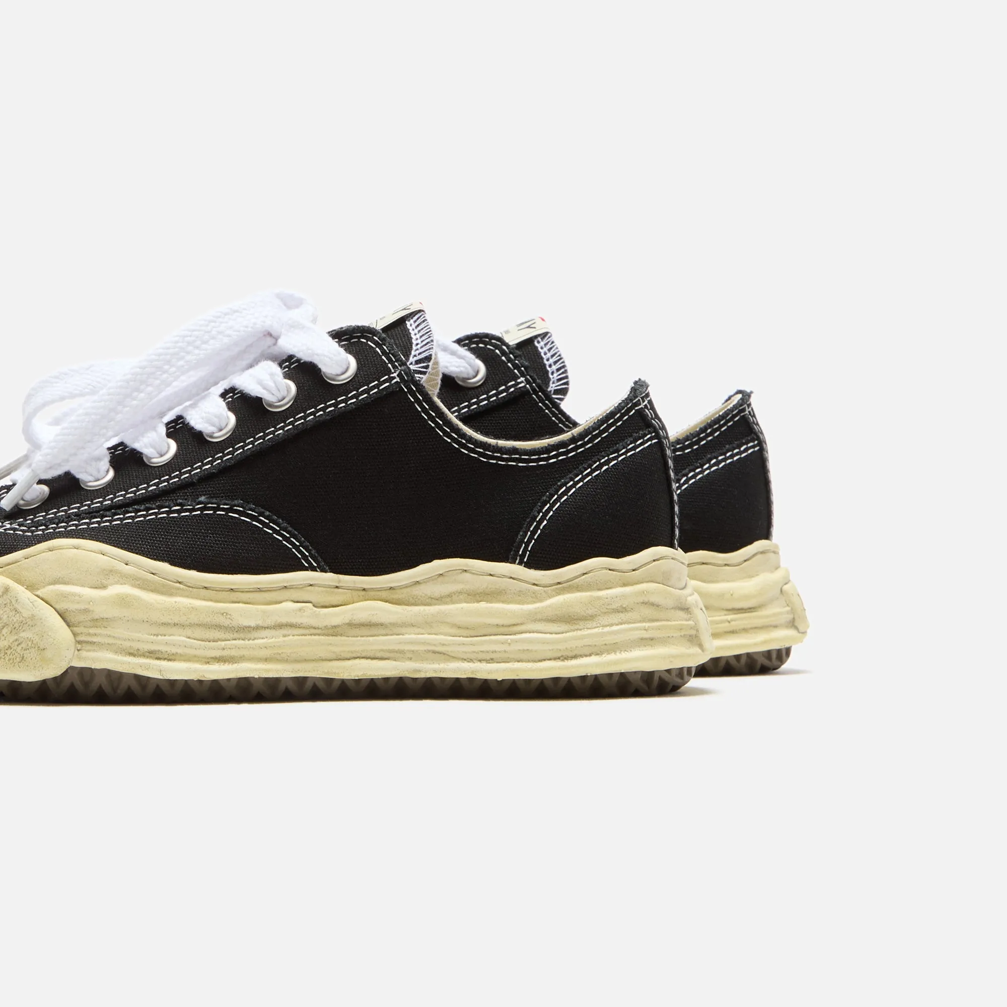 Winter Sale Rise Every Time Mihara Yasuhiro Hank Original Sole Low Top - Garment Dyed Black
