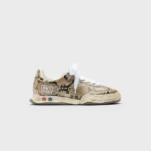 Mihara Yasuhiro Herbie Original Sole Printed Python Leather Low Top Sneaker - Natural Black Friday Deal Black Friday Sale