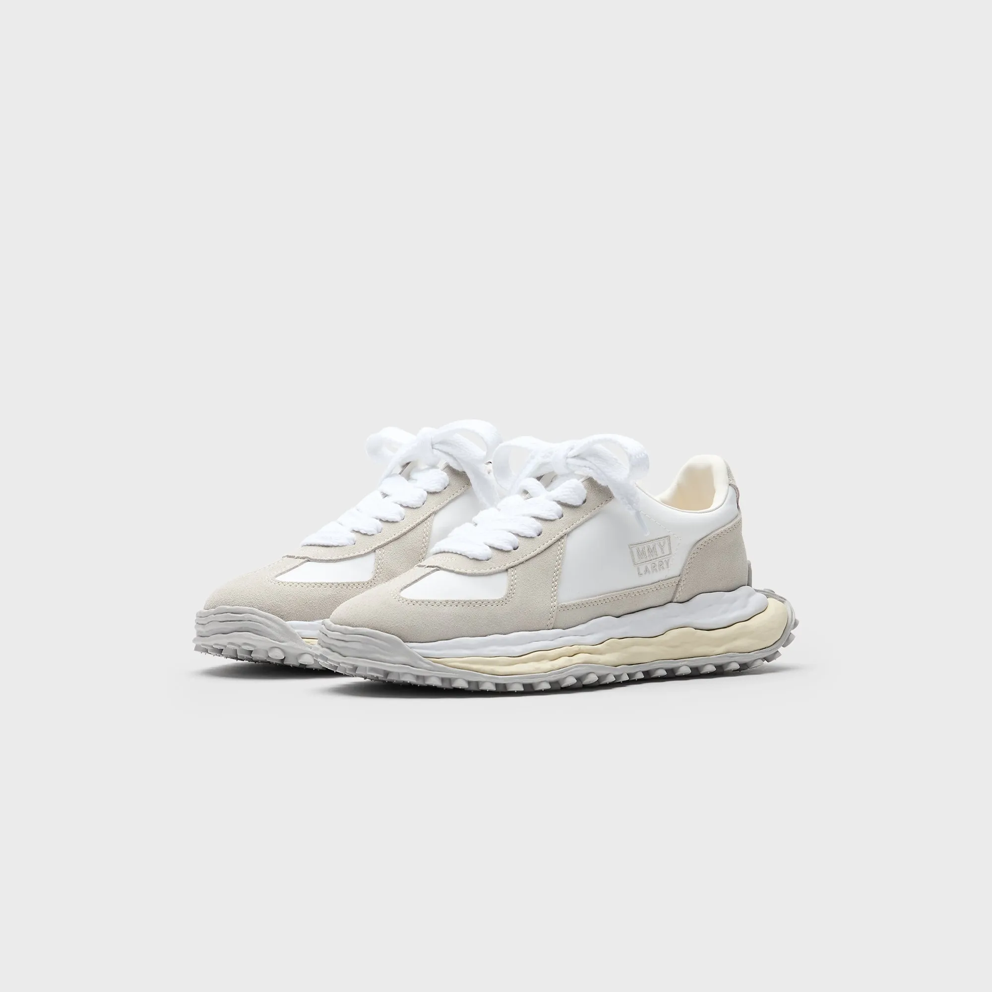 Quick - Drying Comfortable Advisor Mihara Yasuhiro Larry Original Sole Leather Low Top Sneaker - White