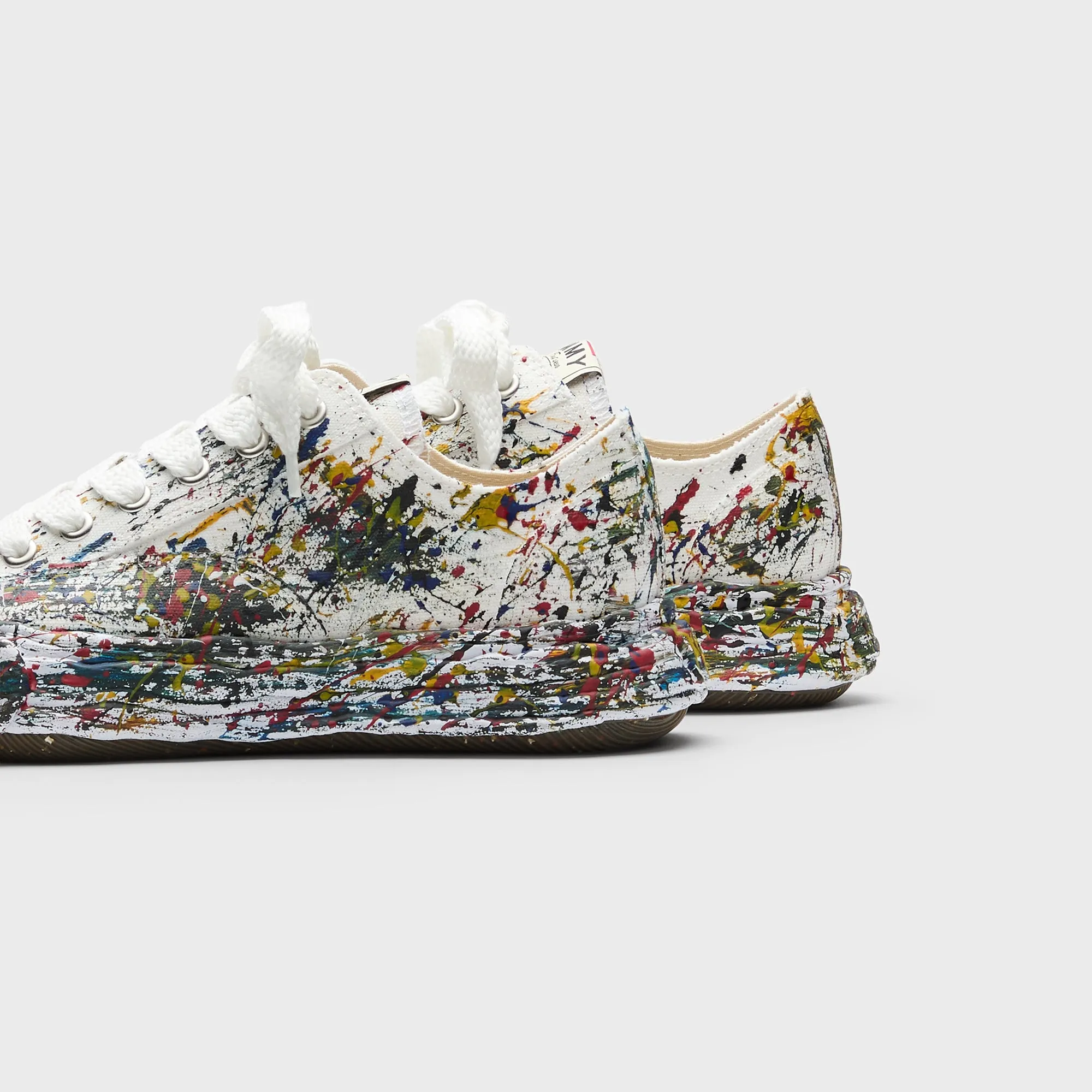 Black Friday Offer Mihara Yasuhiro Peterson 23 Original Sole Sputtering Canvas Low Top Sneaker - White