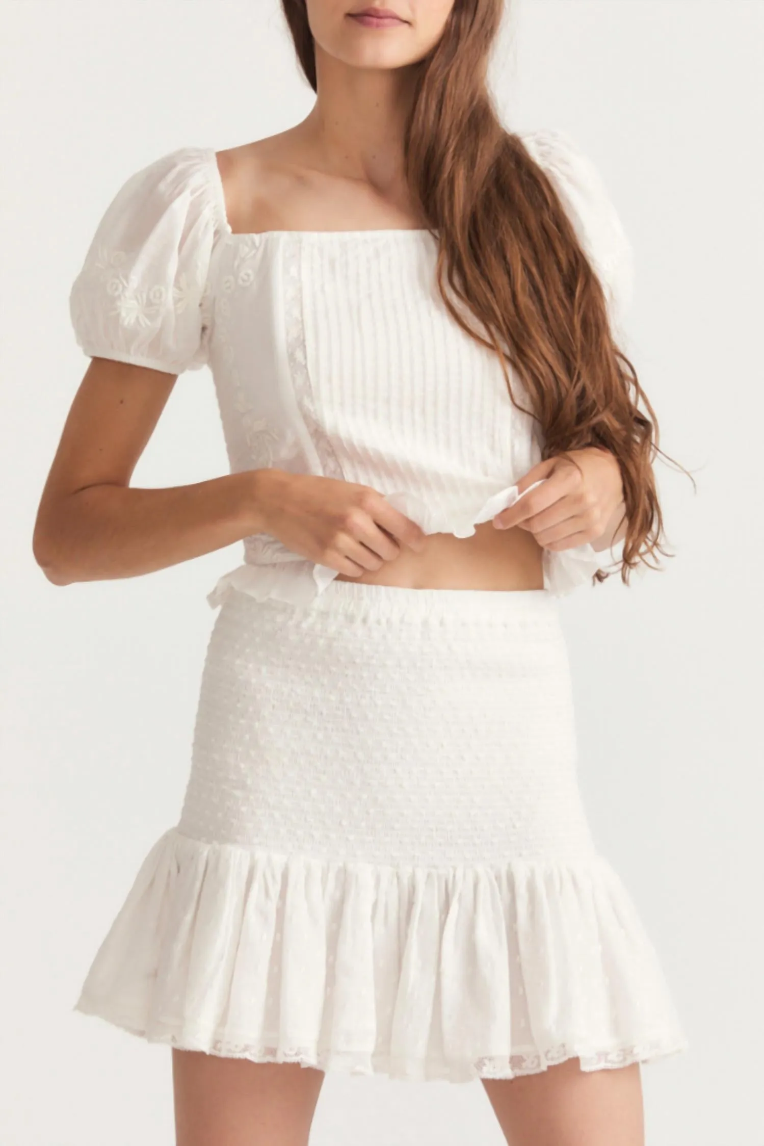 Jupe Milla en blanc véritable